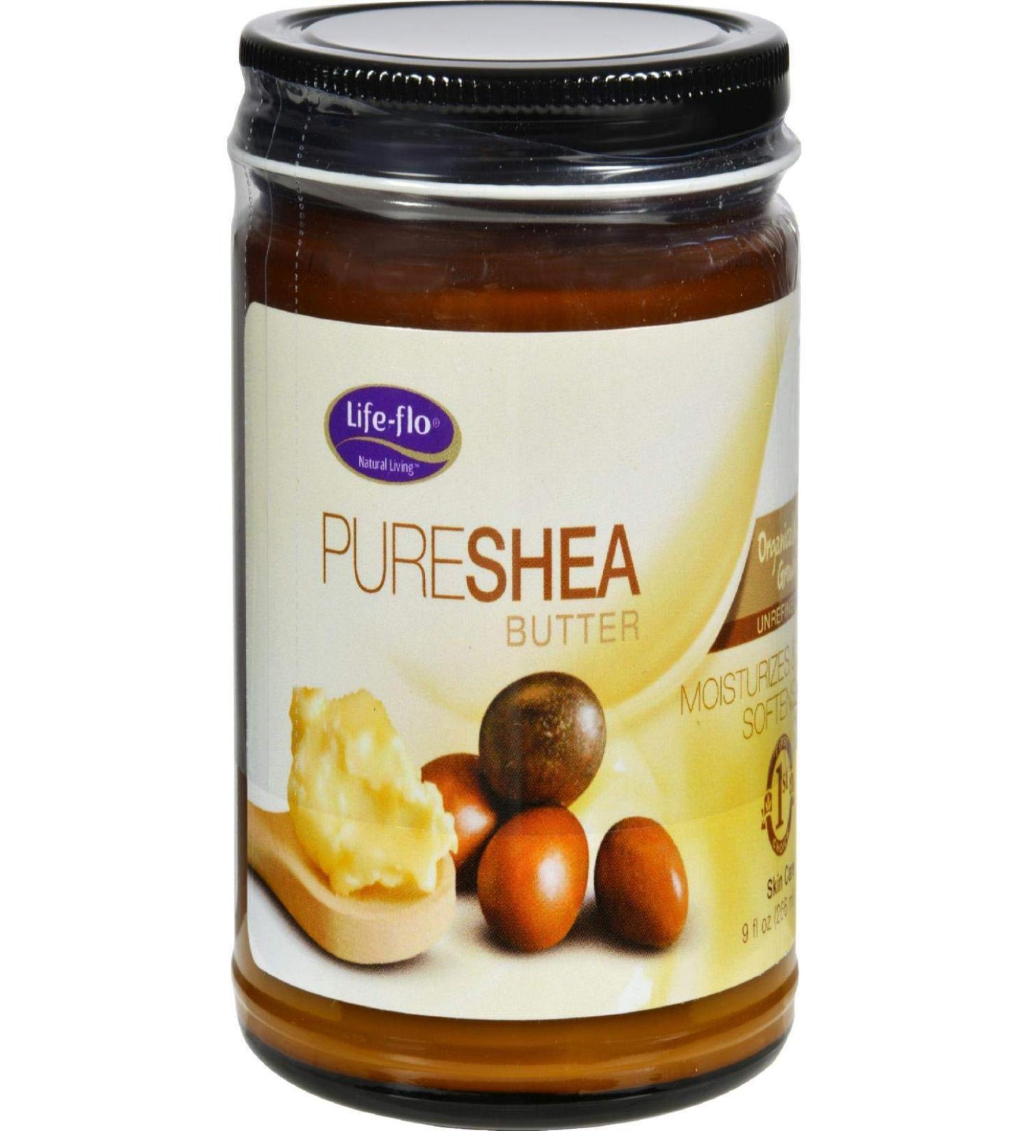 Buy Life-Flo Pure Shea Butter Organic 9oz - Premium Moisturizer for Skin & Hair | Fast International Shipping - Buy Online on GoSupps.com