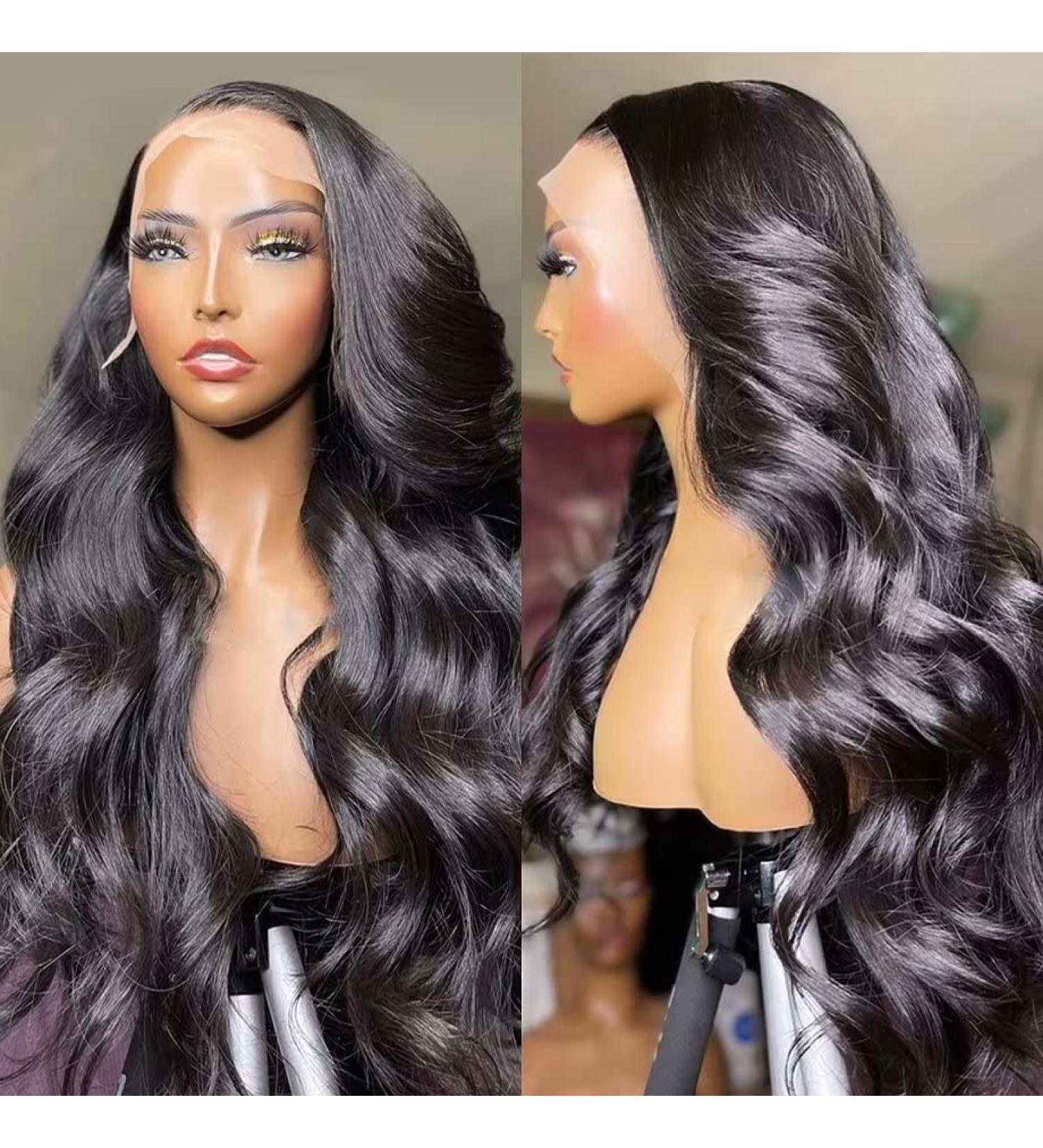 Bele Body Wave 13x4 Transparent Lace Front Wig 24 inch 180% Density - Brazilian Human Hair for Black Women - Buy Online on GoSupps.com