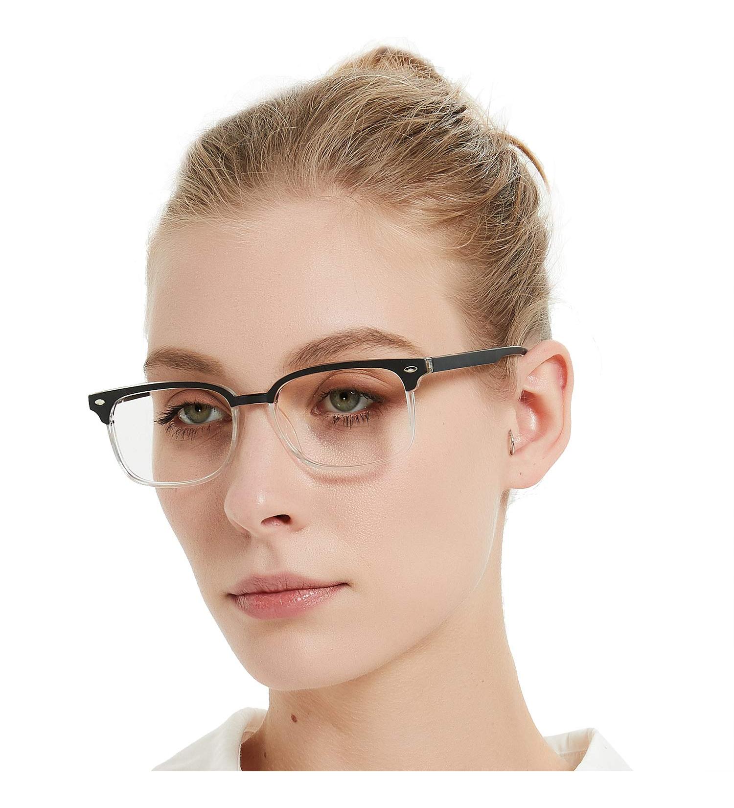 OCCI CHIARI Reading Glasses for Men & Women - Magnification 0.00 to 3.50 - Stylish A-Black/Transparent - International Shipping Available - Buy Online on GoSupps.com