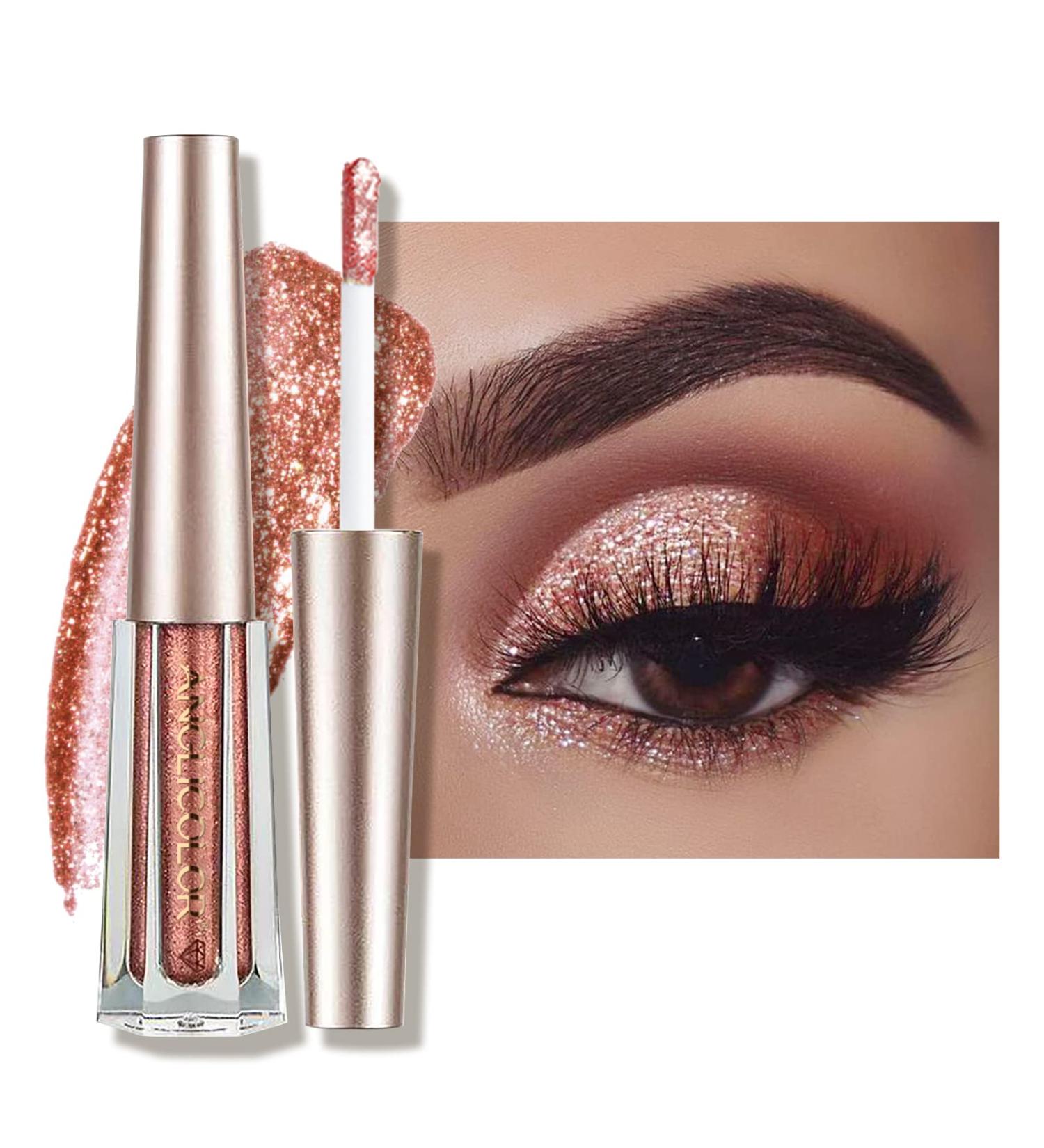 Anglicolor Liquid Glitter Eyeshadow Vegan - Highly Pigmented Diamond Gel Eyeshadow & Eyeliner in Garnet - Buy Online on GoSupps.com