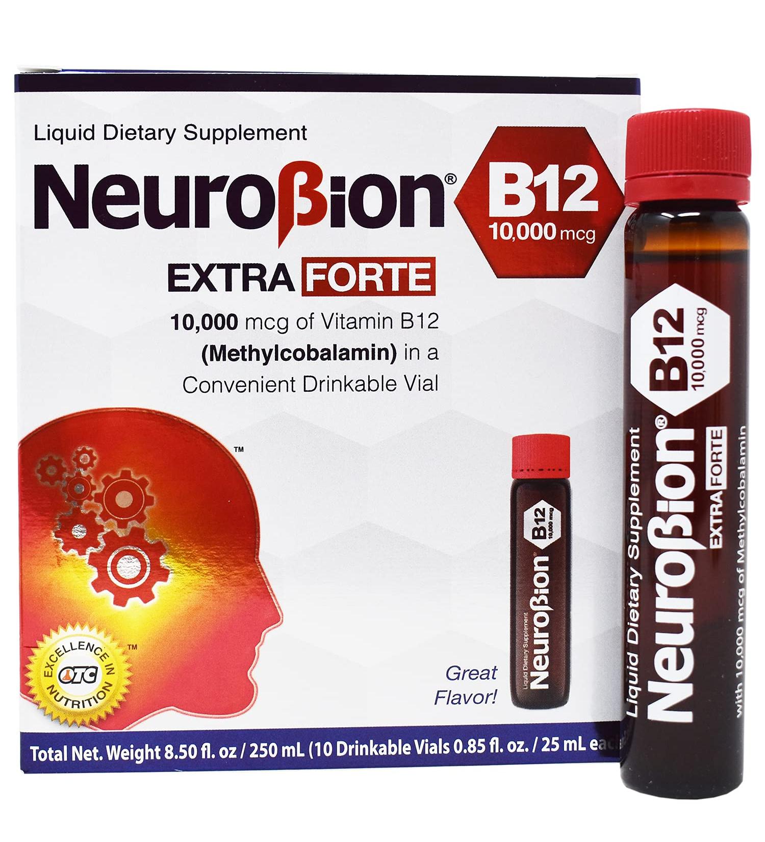 Neurobion Extra Forte B12 10,000 mcg Vials - Extreme Powerful B12 Supplement - 10 Vials - Buy Online on GoSupps.com