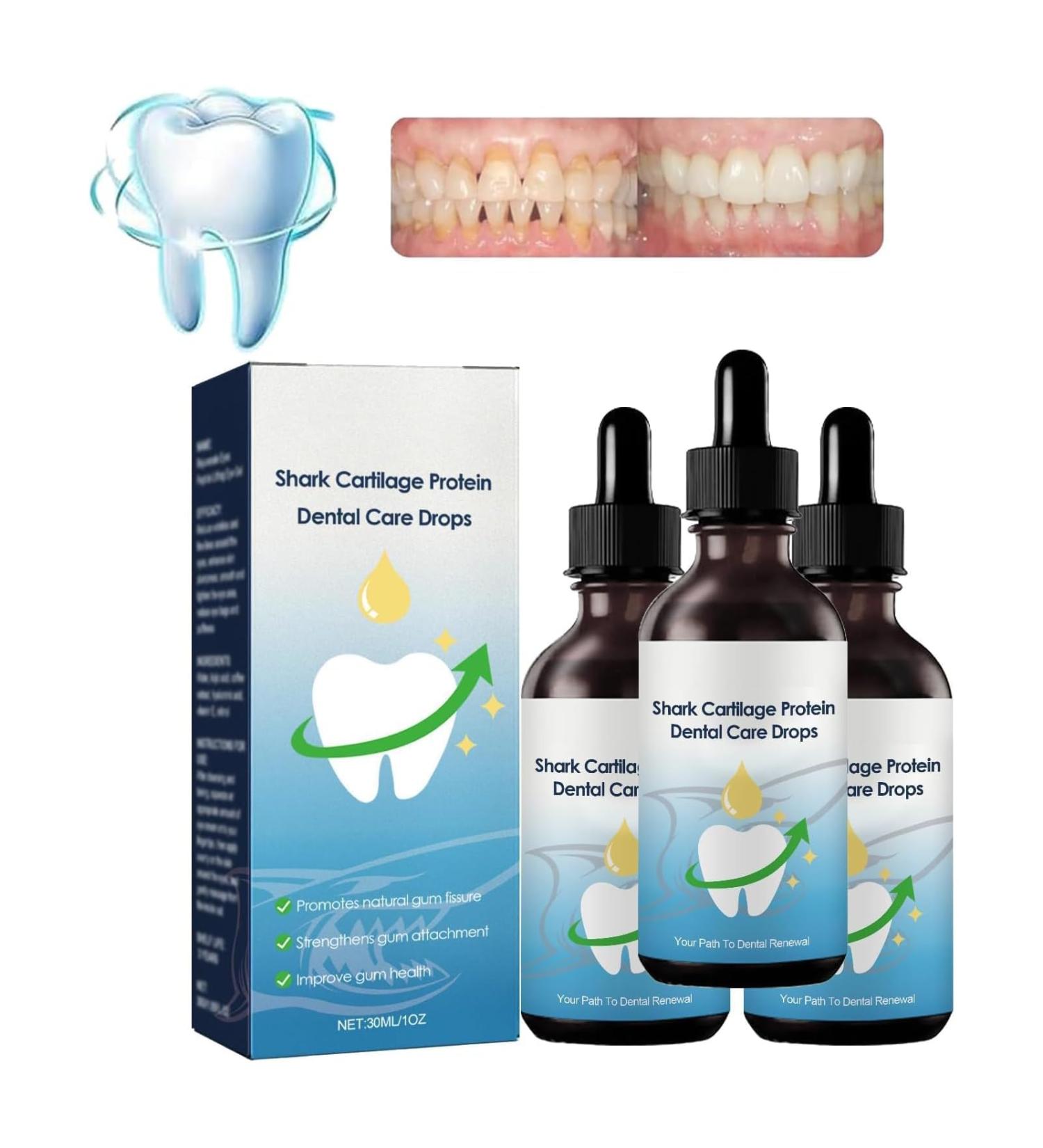 FLEDIMO AEXZR Haifisch Cartilage Protein Drops | Dental Serum for Stain Removal & Tooth Growth (3 Pieces) - Buy Online on GoSupps.com