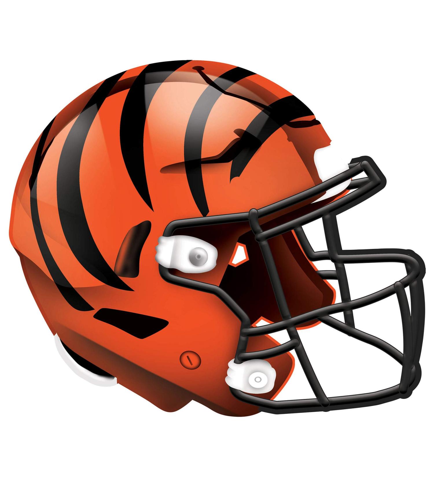 Fan Creations NFL Cincinnati Bengals Unisex Cincinnati Bengals Authentic Helmet, Team Color, 12 inch - Wall Hanging