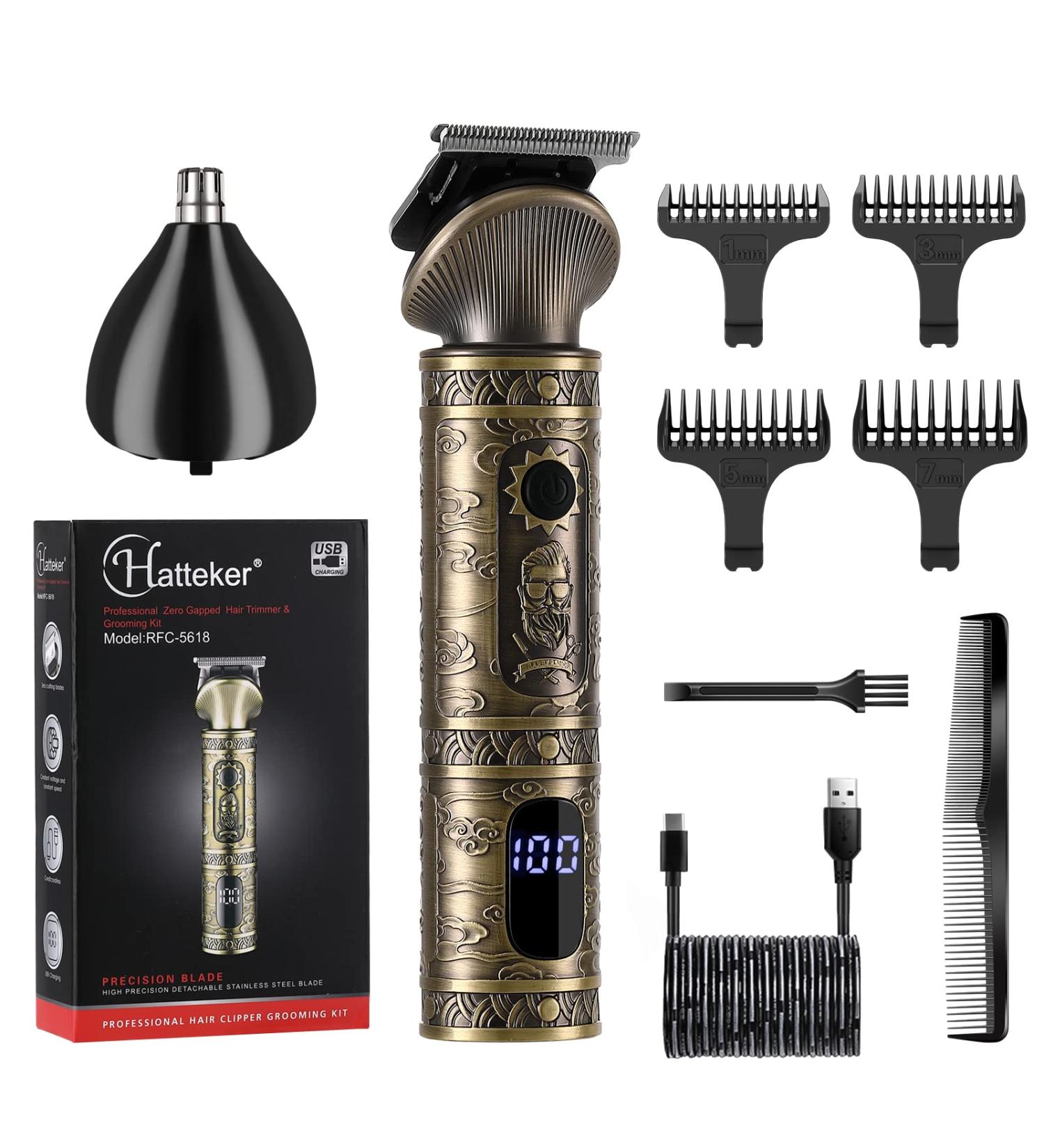 Hatteker Professional Zero Gapped Hair Clipper and Grooming Kit for Men - Buy Online on GoSupps.com