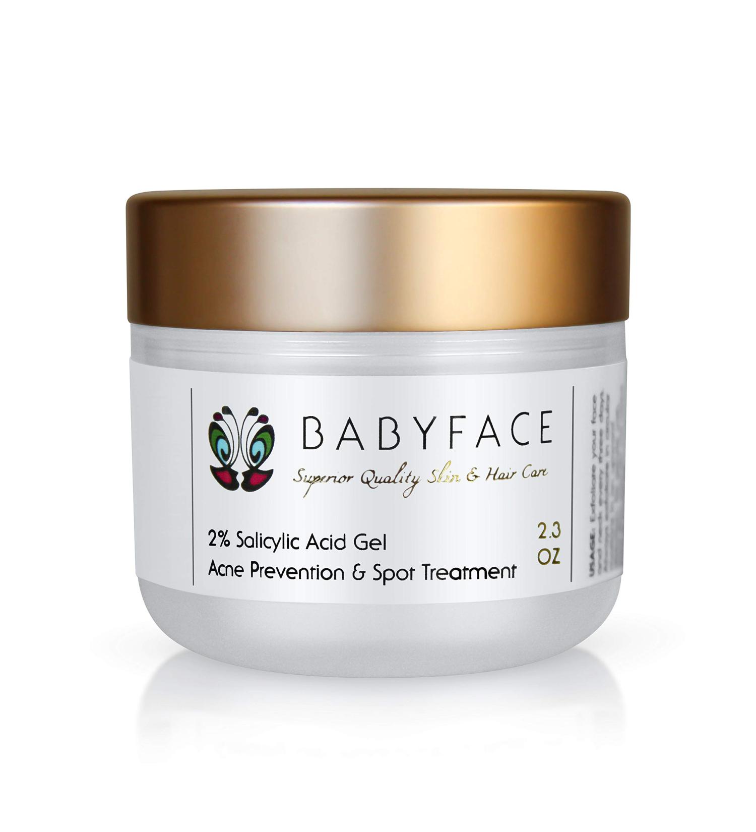 Babyface 2% BHA Salicylic Acid Gel Spot Treatment Acne Blackheads Shaving & Waxing Bumps 2.3oz.