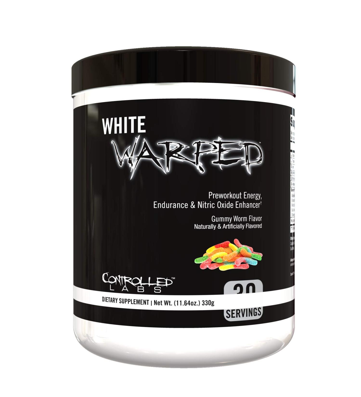 Controlled Labs White Warped Gummy Worms - 30 Servings | Energy & Focus Supplement - Buy Online on GoSupps.com