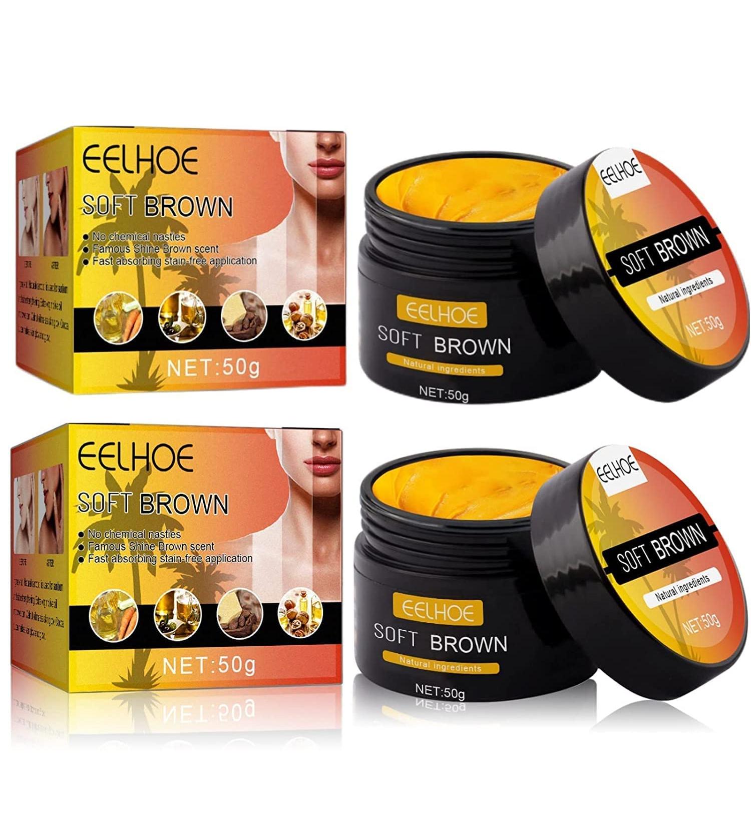 Wangjiahua Eelhoe Tanning Gel - Intensive Brown Premium Accelerator Cream for Sunbeds & Outdoor Sun - 2PCS Set - Buy Online on GoSupps.com