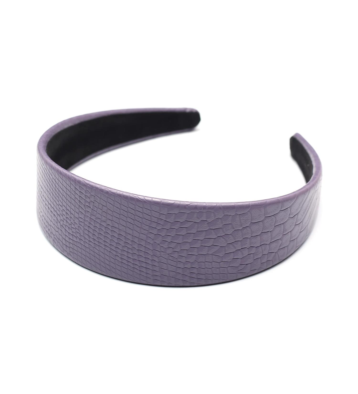Buy QinGoo Wide Purple Leather PU Headband | Stylish Hair Accessories for Women | International Shipping Available - Buy Online on GoSupps.com
