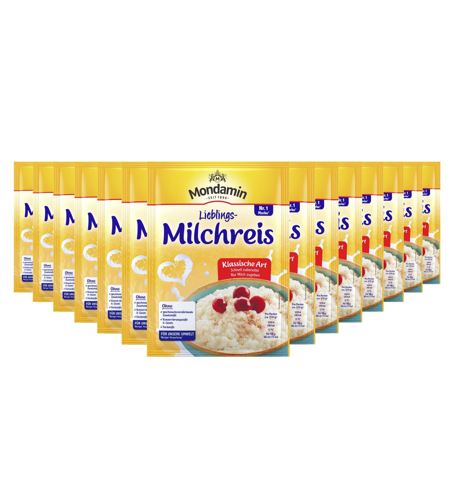 Mondamin Rice Pudding Classic Style - Quick & Easy Dessert | Just Add Milk | 14 x 125g Packs - International Shipping Available - Buy Online on GoSupps.com