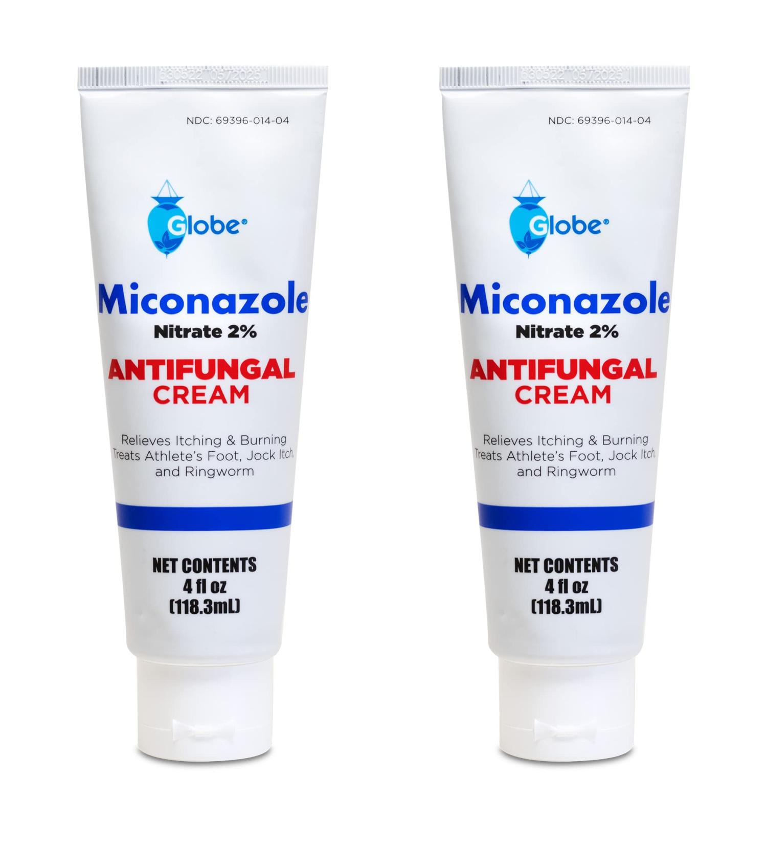 2 Pack Miconazole Nitrate 2% Cream (4 oz) for Athlete's Foot, Jock Itch, Ringworm - Fast Relief (2 Pack) - Buy Online on GoSupps.com