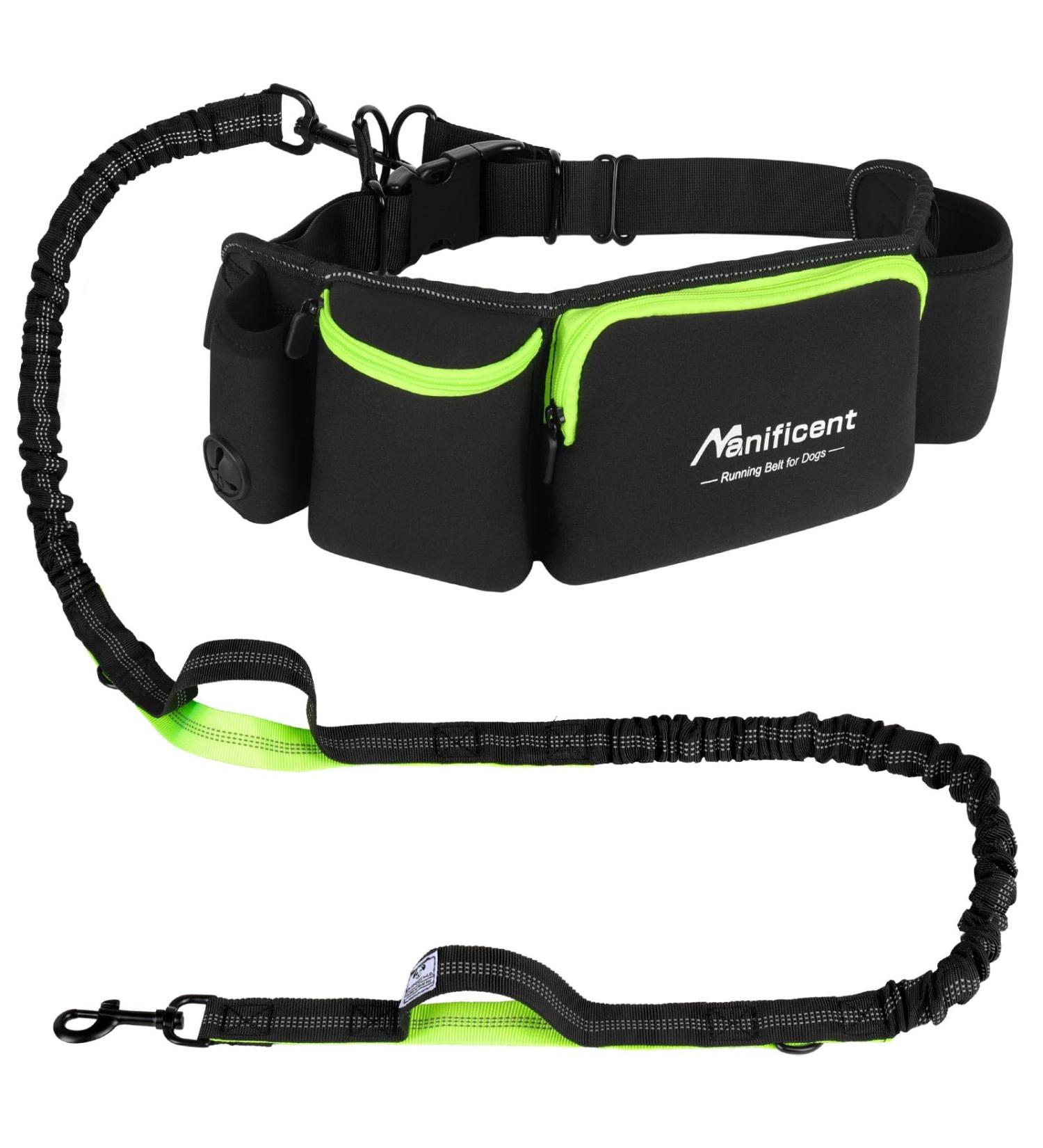 Manificent Hands Free Dog Leash for Medium Large Dogs Wide Padded Waist Leash Bungee Leash Dog Running Leash for Dog with Reflective Stitching for Walks Jogging Running Hiking and Dog Training Black for 1 Dog - Buy Online on GoSupps.com