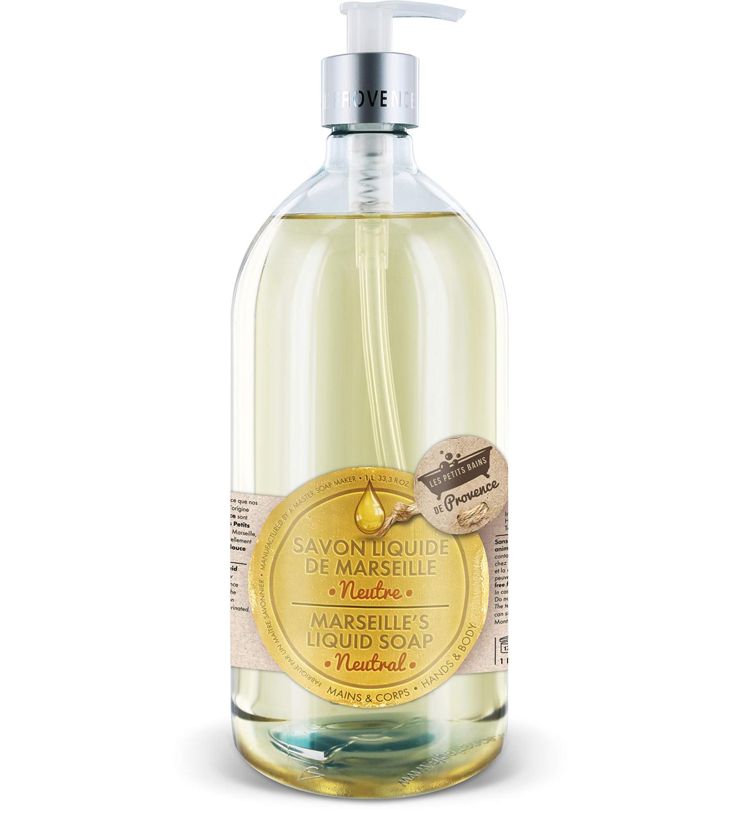 LES PETITS BAINS DE Provence The Small Baths of Provence Neutral Liquid Soap