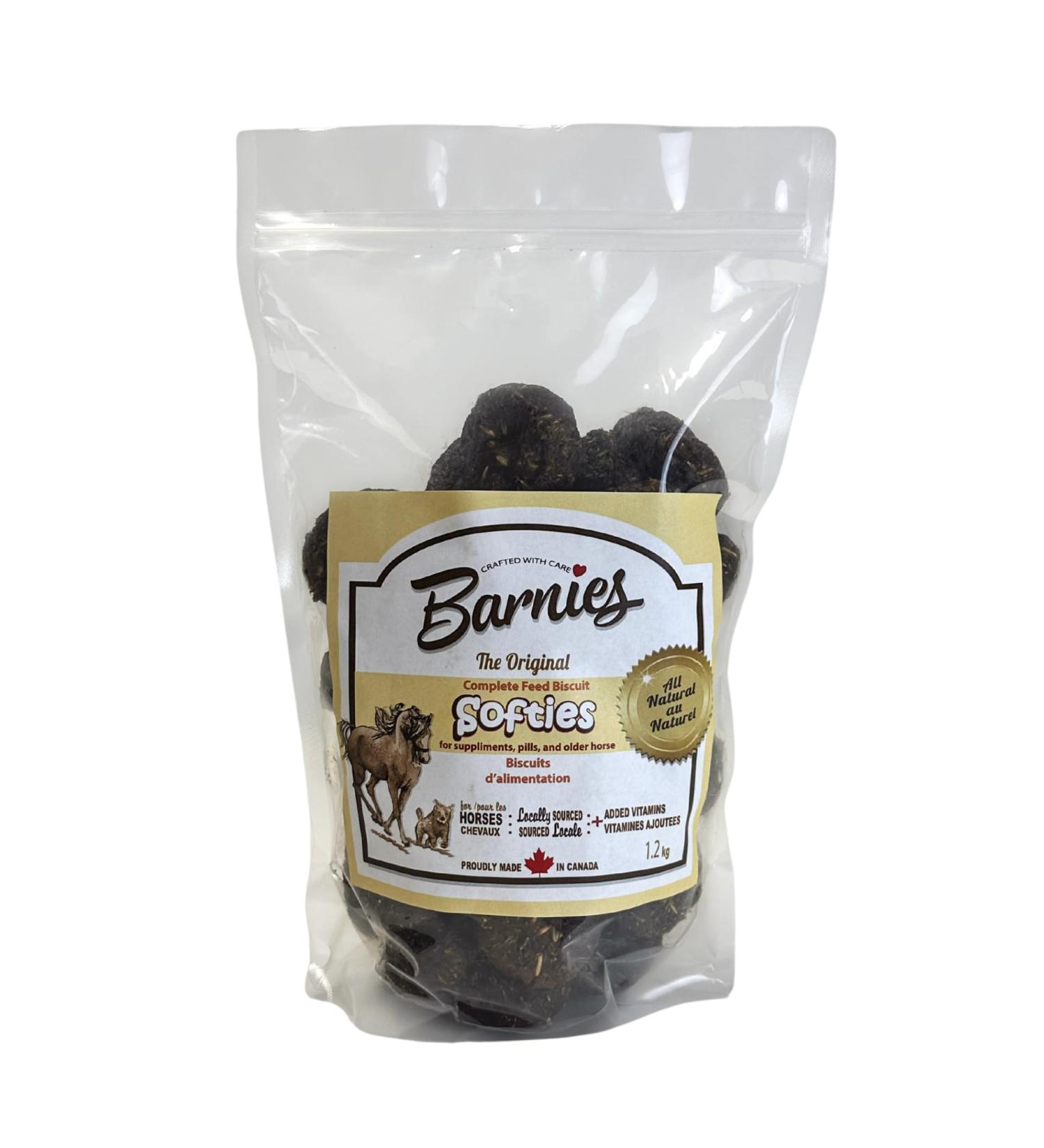 Barnies Softies - All-Natural Soft Horse Treats | Complete Feed Biscuits with Added Vitamins | Made in Canada (1.2kg 33 Treats) - Buy Online on GoSupps.com