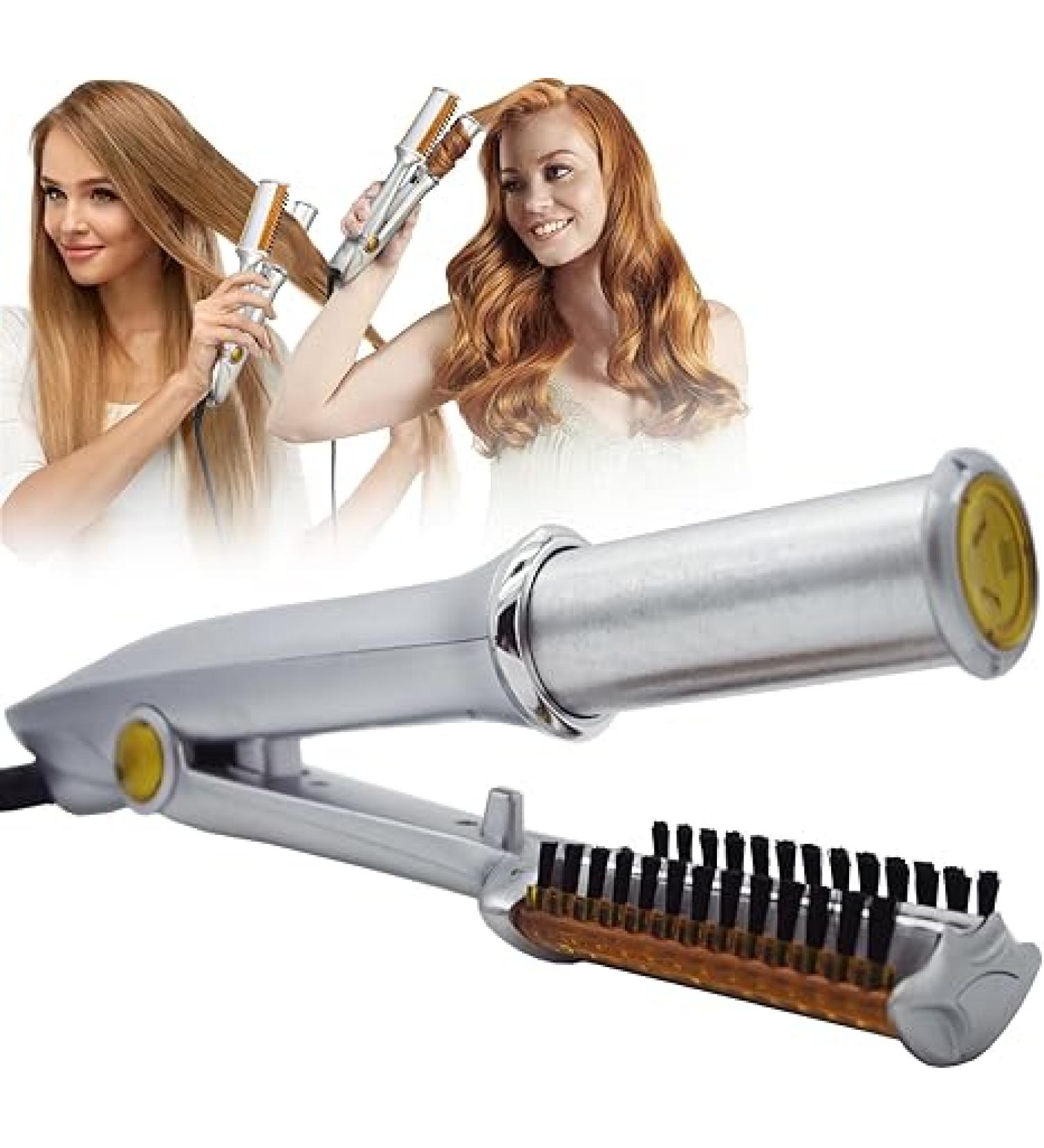 2 in 1 Hair Straightener & Curler - 3 Heat Settings Fast 60s Heat-up Auto-Off Travel-Friendly & Dual Voltage Gold - Buy Online on GoSupps.com