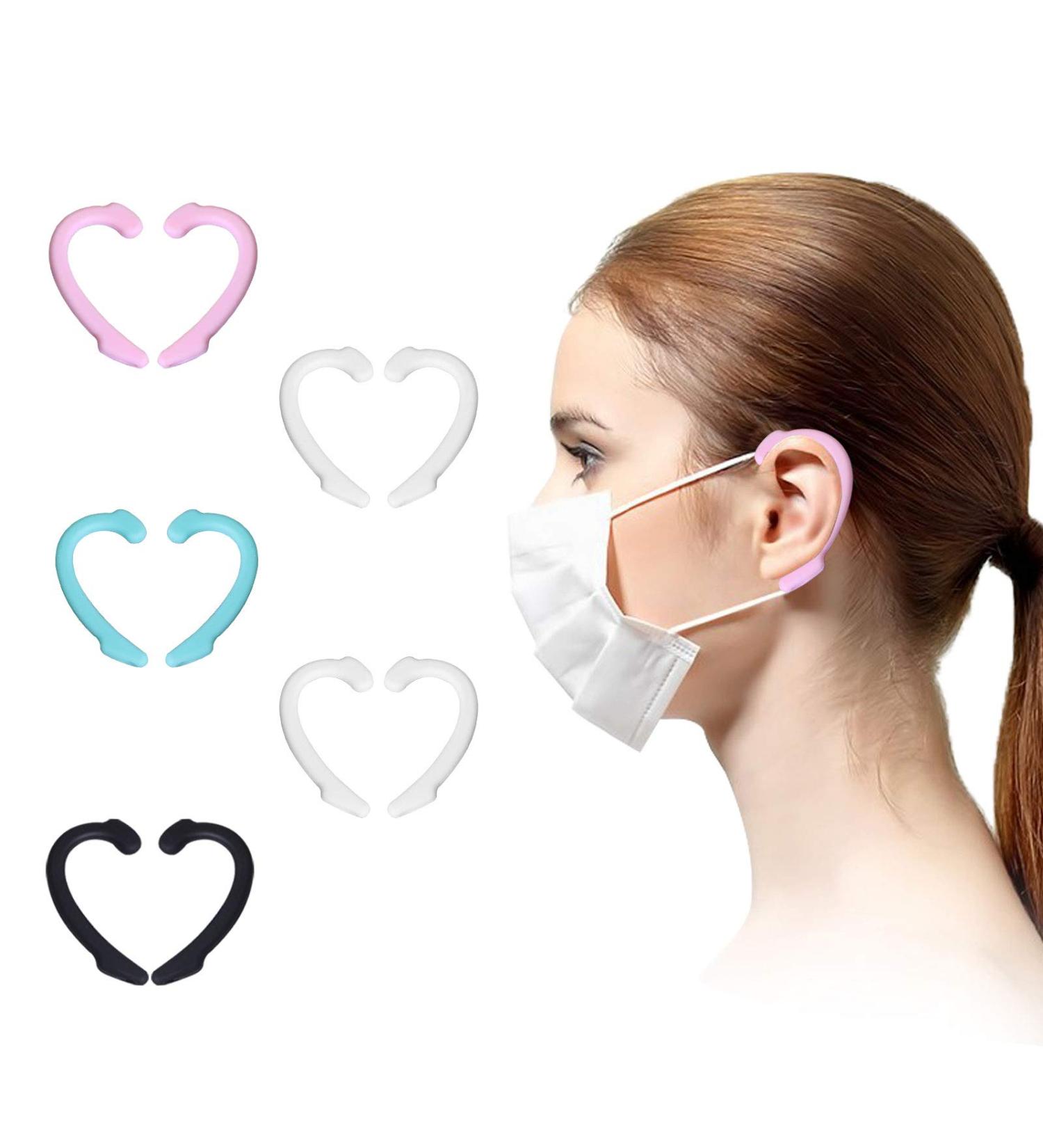 5 Pairs Silicone Mask Ear Protectors - Multicolor Ear Savers for Adults & Kids - Buy Online on GoSupps.com
