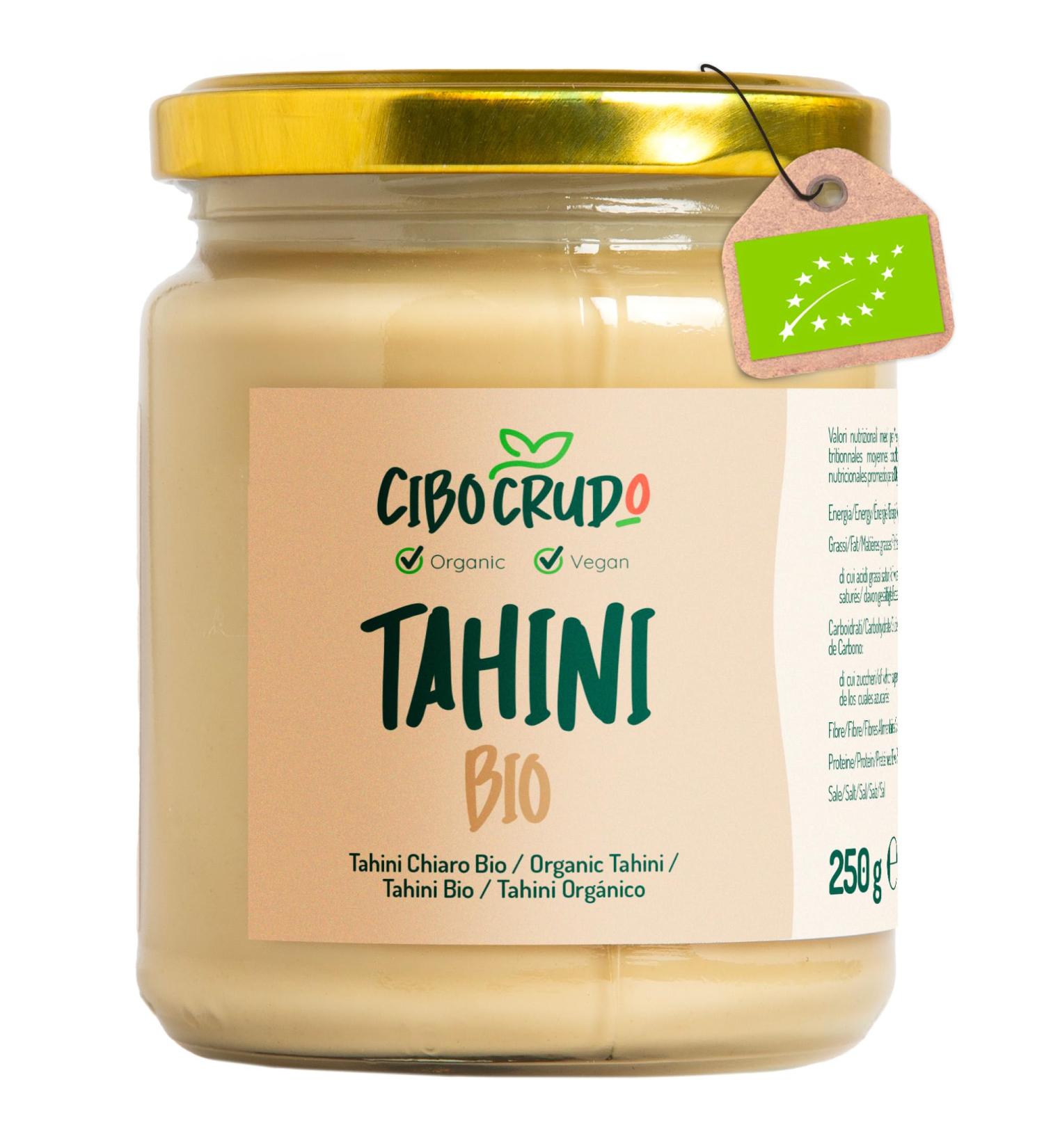 Organic Sesame Tahini - 250 g. Tahin for Chickpea Hummus from Sesame Seeds. Contains Vitamins Protein Fiber and Antioxidants. - Buy Online on GoSupps.com