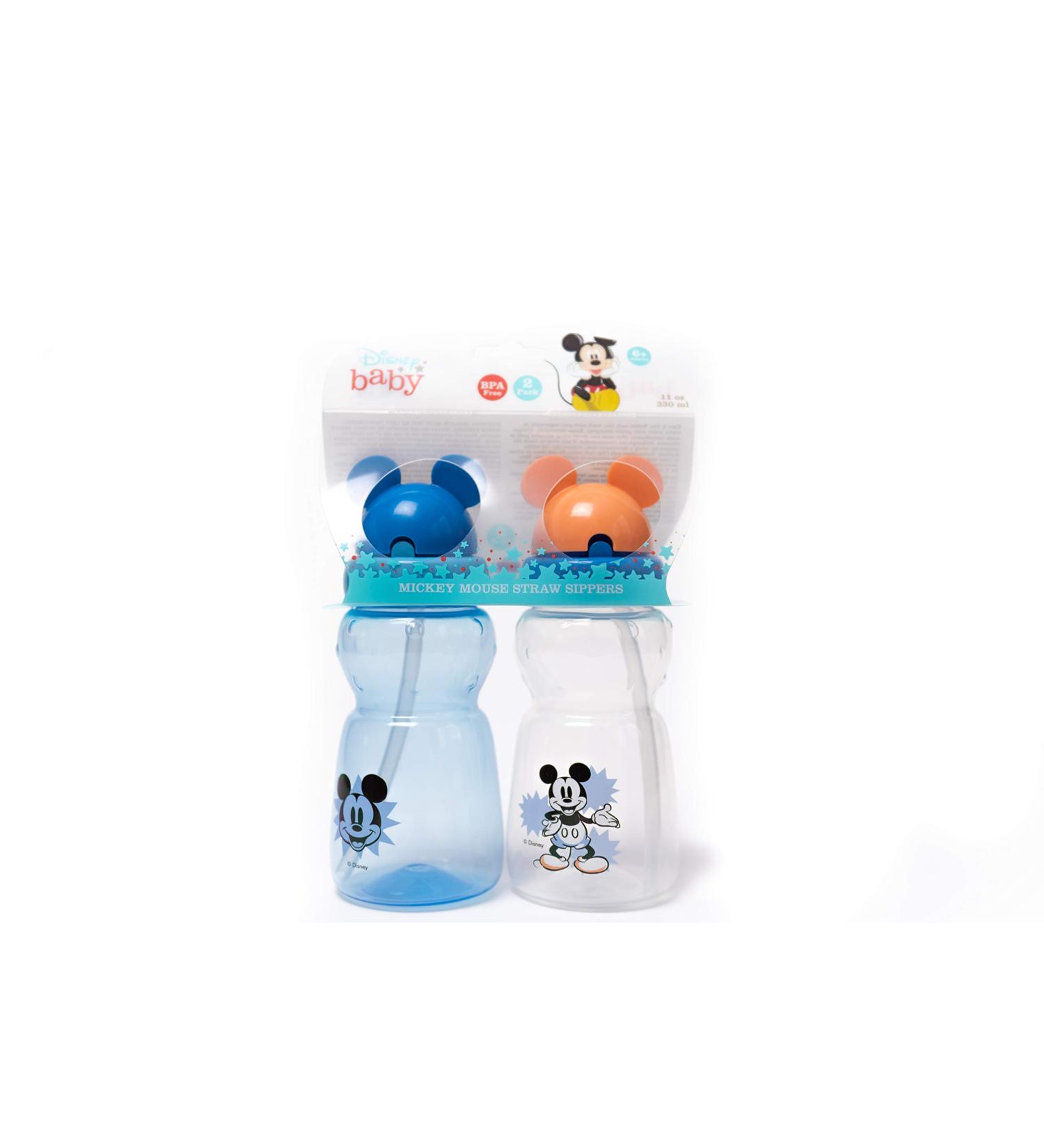 Cudlie Disney Mickey Mouse 11oz Baby Boy's Set of Two Straw Sippers - High Five - Buy Online on GoSupps.com