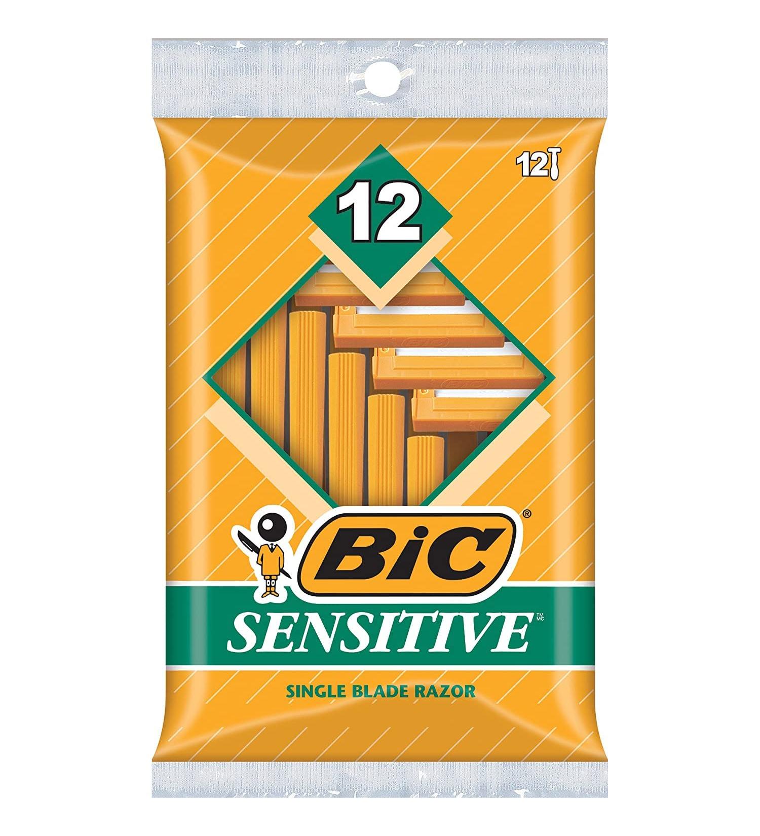 Buy Bic Single Blade Sensitive Skin Shavers Pack of 2 12 Pack (Total 24) | Best International Shipping - Buy Online on GoSupps.com