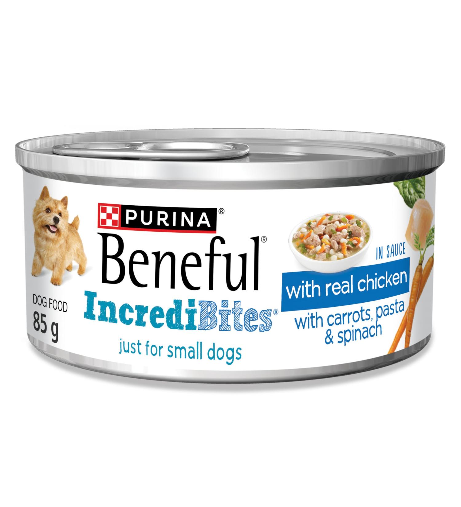 Beneful Incredibites Wet Dog Food for Small Dogs Real Chicken in Sauce - 85 g Can (24 Pack) - Buy Online on GoSupps.com