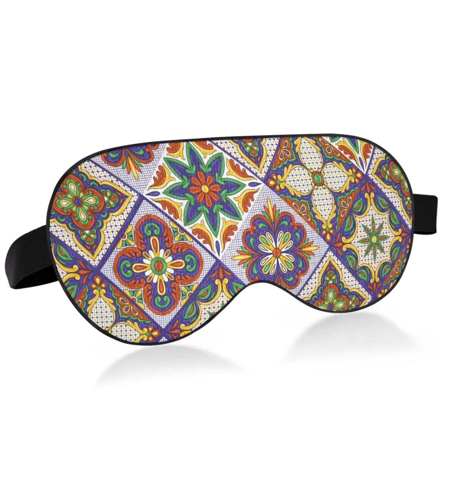 Haskirky Light Blocking Eye Mask | Breathable & Adjustable for Men and Women | Ideal for Travel, Yoga, Meditation, Office, and Deep Sleep | Comfortable Smooth Design | Mexican Talavera Goodies - Buy Online on GoSupps.com