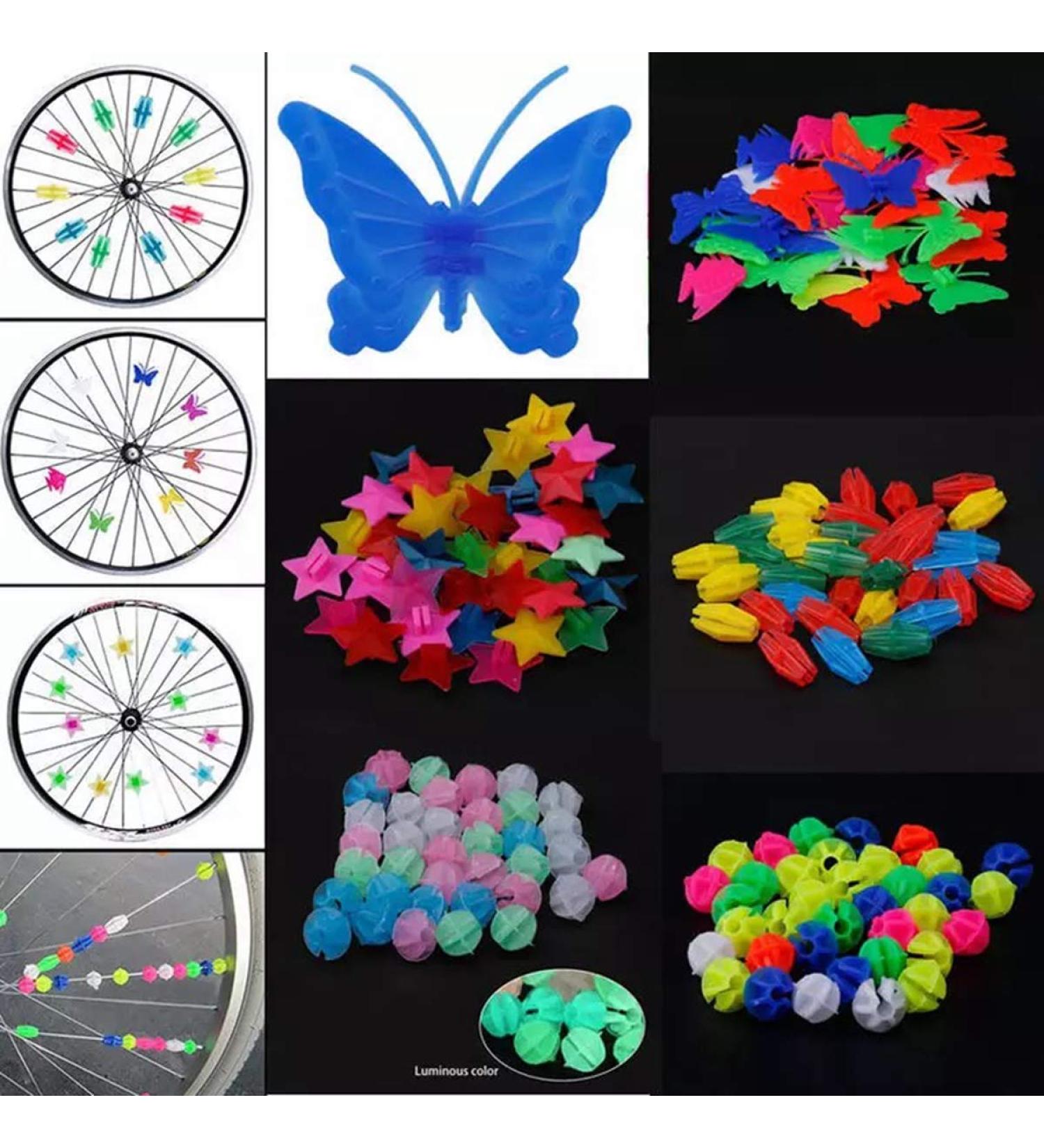 170 Pieces Bike Wheel Spokes Bicycle Spoke Beads Clip Kids Bike Decoration Accessories
