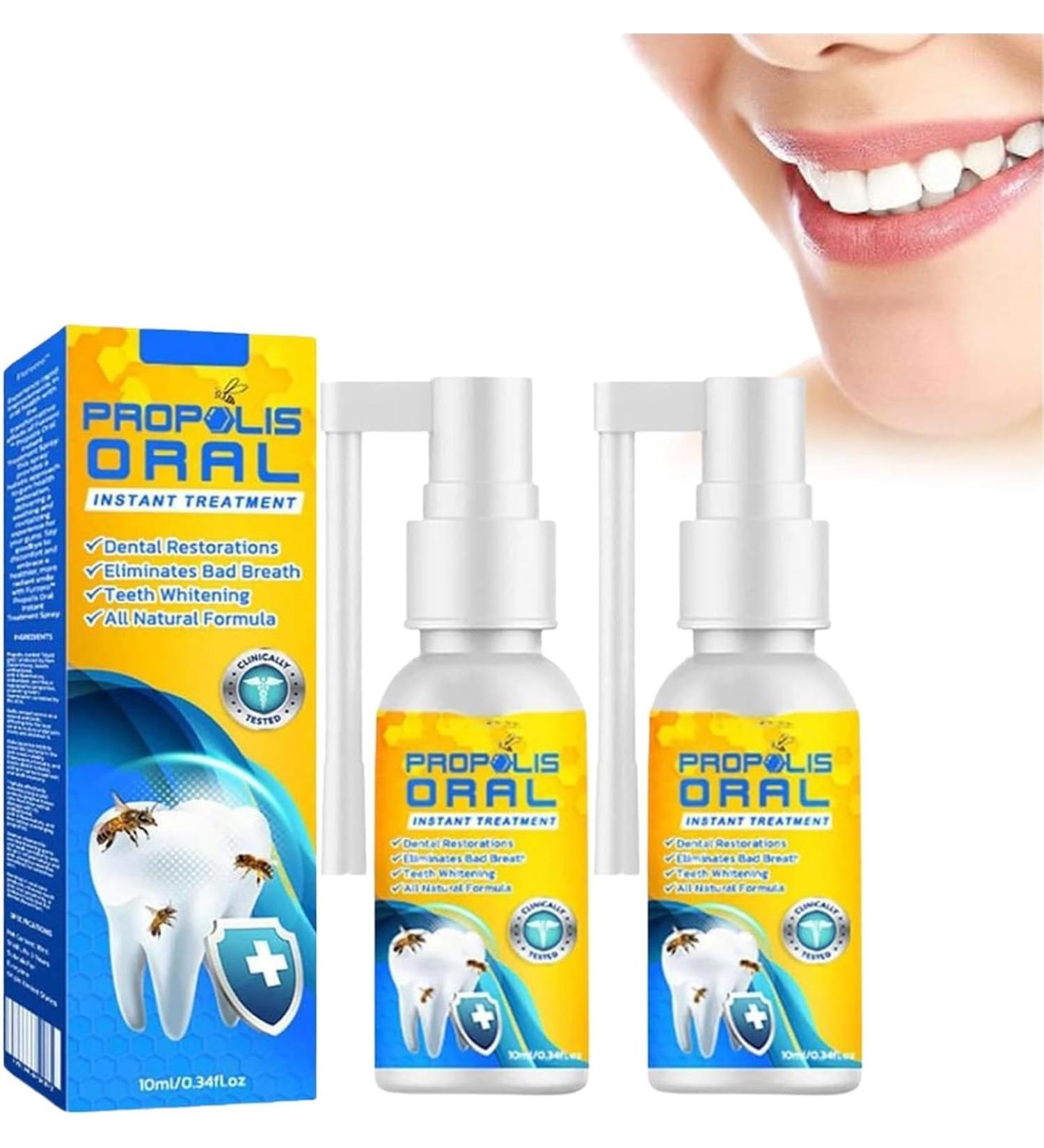 Furzero Propolis Oral Instant Treatment Spray - 10ml Propolis Mouthwash for Total Teeth Care & Refreshing Breath (2PCs) - Buy Online on GoSupps.com