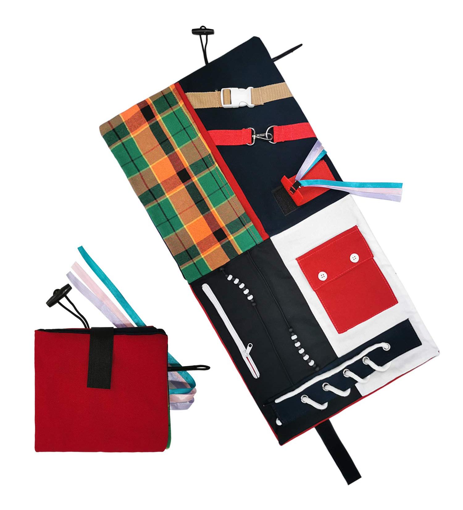 Dementia Fidget Blanket for Alzheimer's & Seniors | 60x30cm Sensory Occupation Aid for Anxiety & Asperger's - Buy Online on GoSupps.com