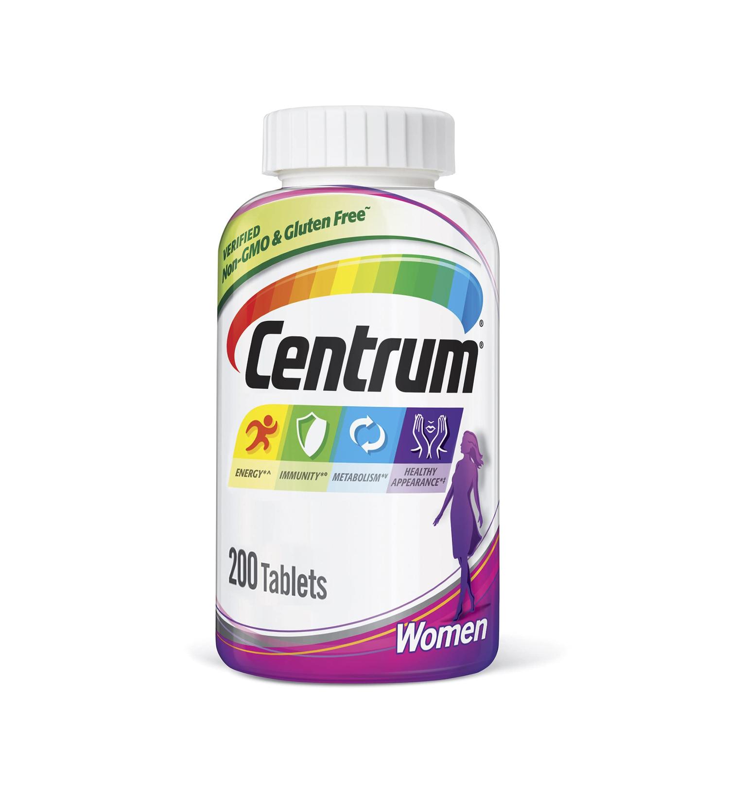 Centrum Women Multivitamin / Multimineral Supplement Tablet Vitamin D3 (200 Count) (Package May Vary) 200 Count (Pack of 1) - Buy Online on GoSupps.com