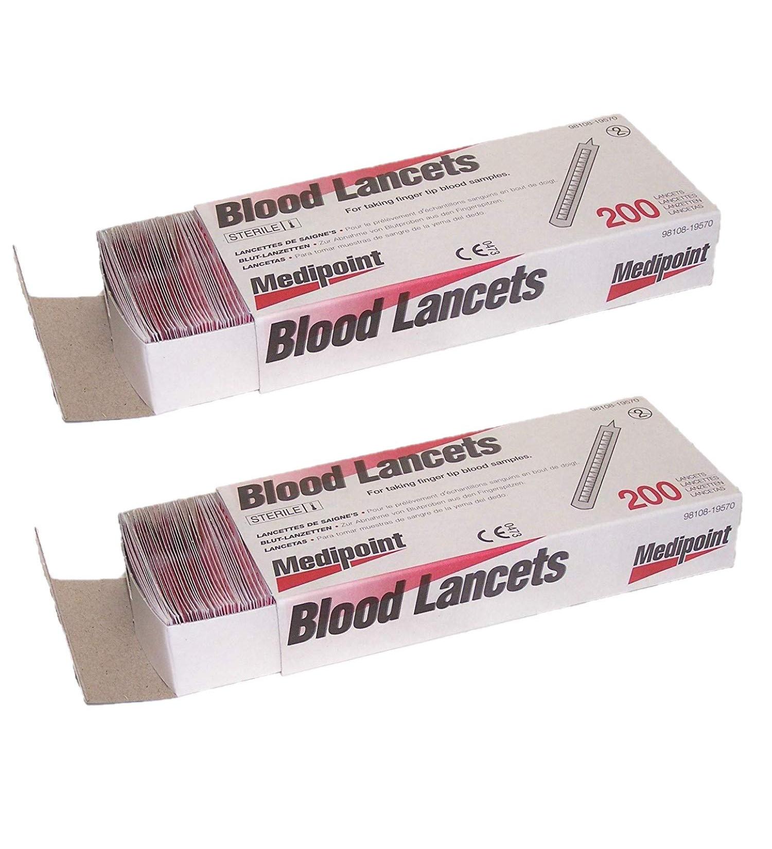 MEDIPOINT Stainless Steel Lancet - 200ct (Pack of 2)