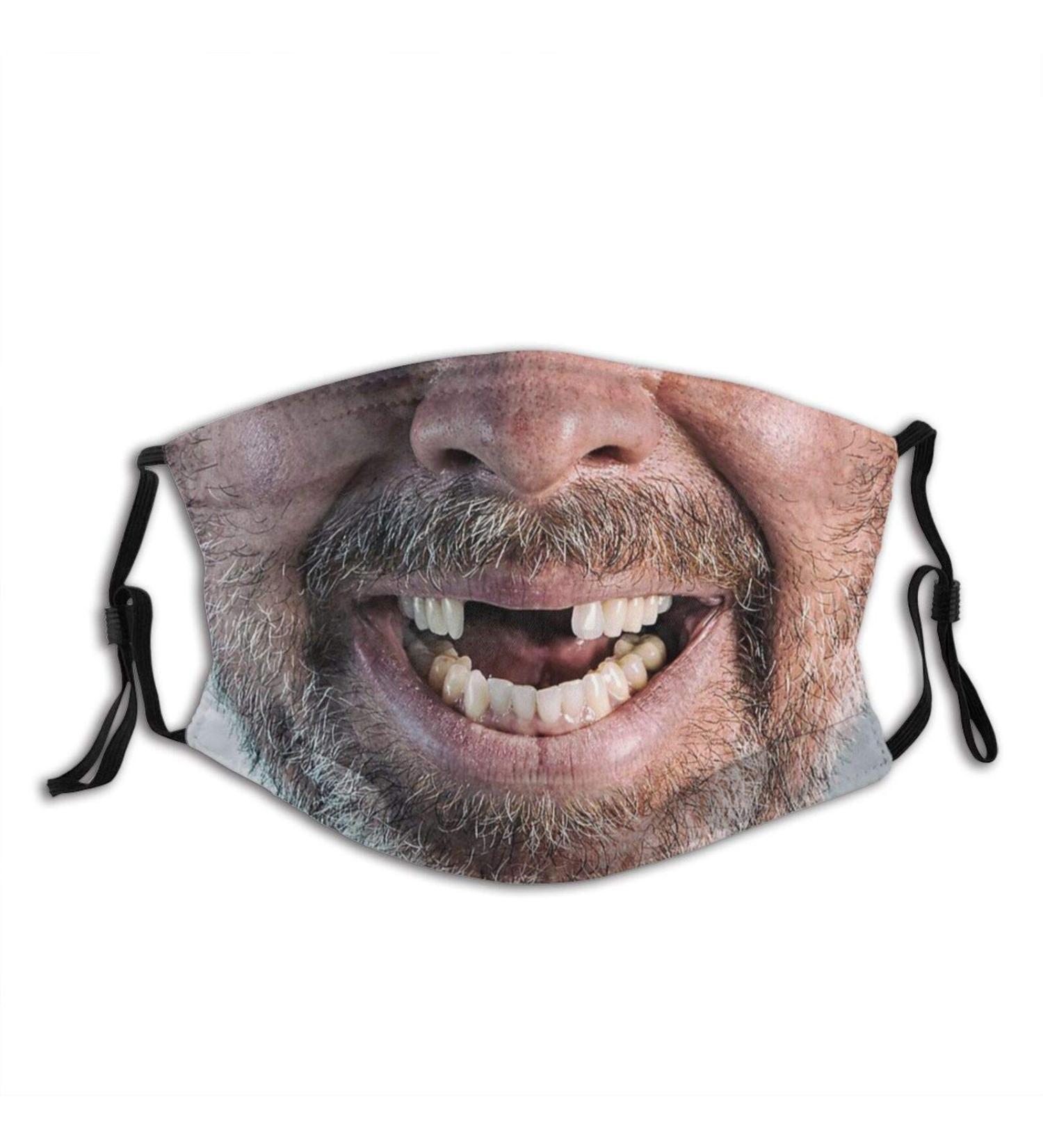 Xcngg Funny Face Mask - Reusable & Washable Redneck Hillbilly Smile Windproof Hood for Adults - Perfect Dust Protection - Buy Online on GoSupps.com