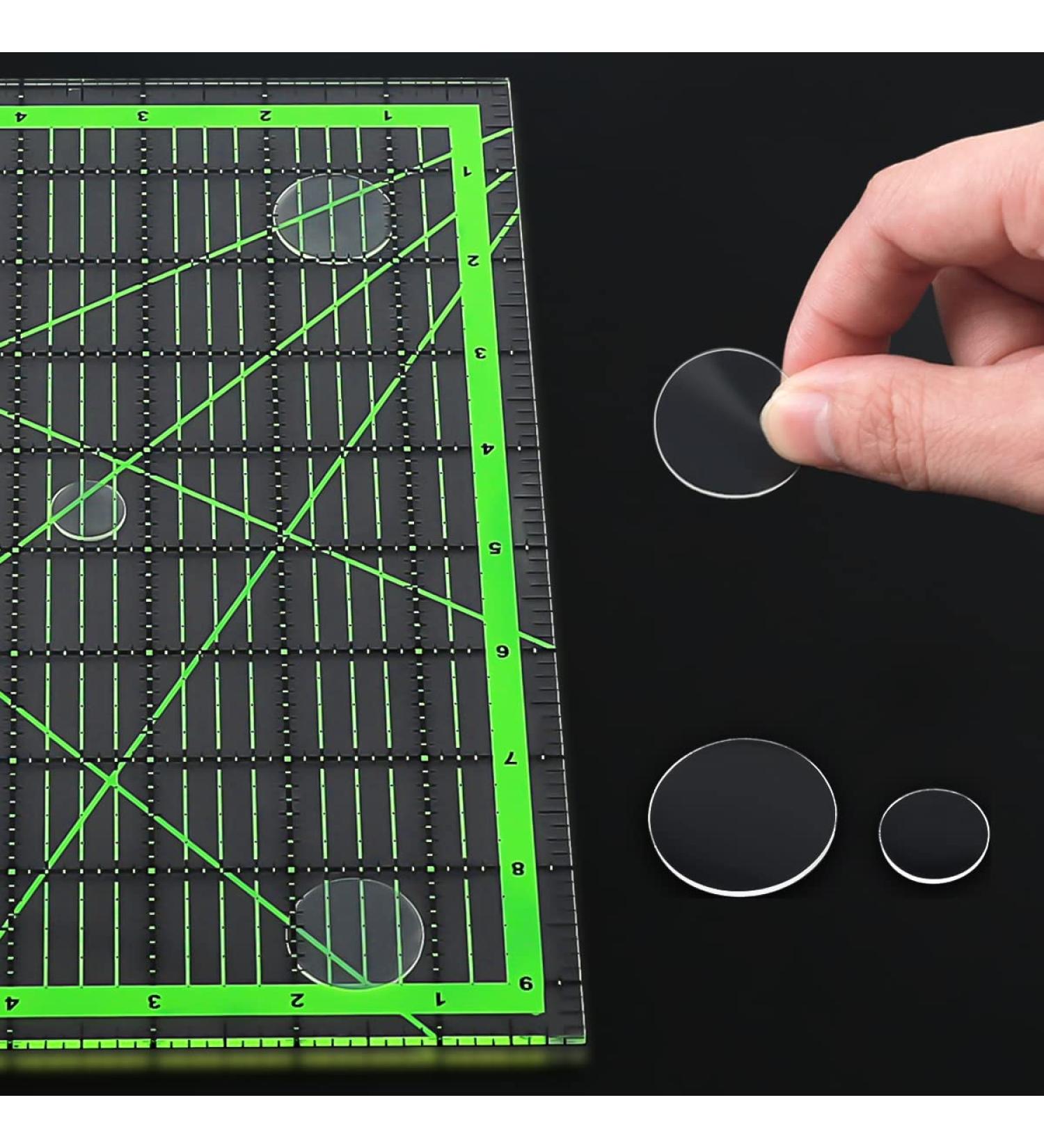 Non-Slip Transparent Ruler Grips for Quilting Templates - 34 PCS (10 Large, 24 Small) - Buy Online on GoSupps.com