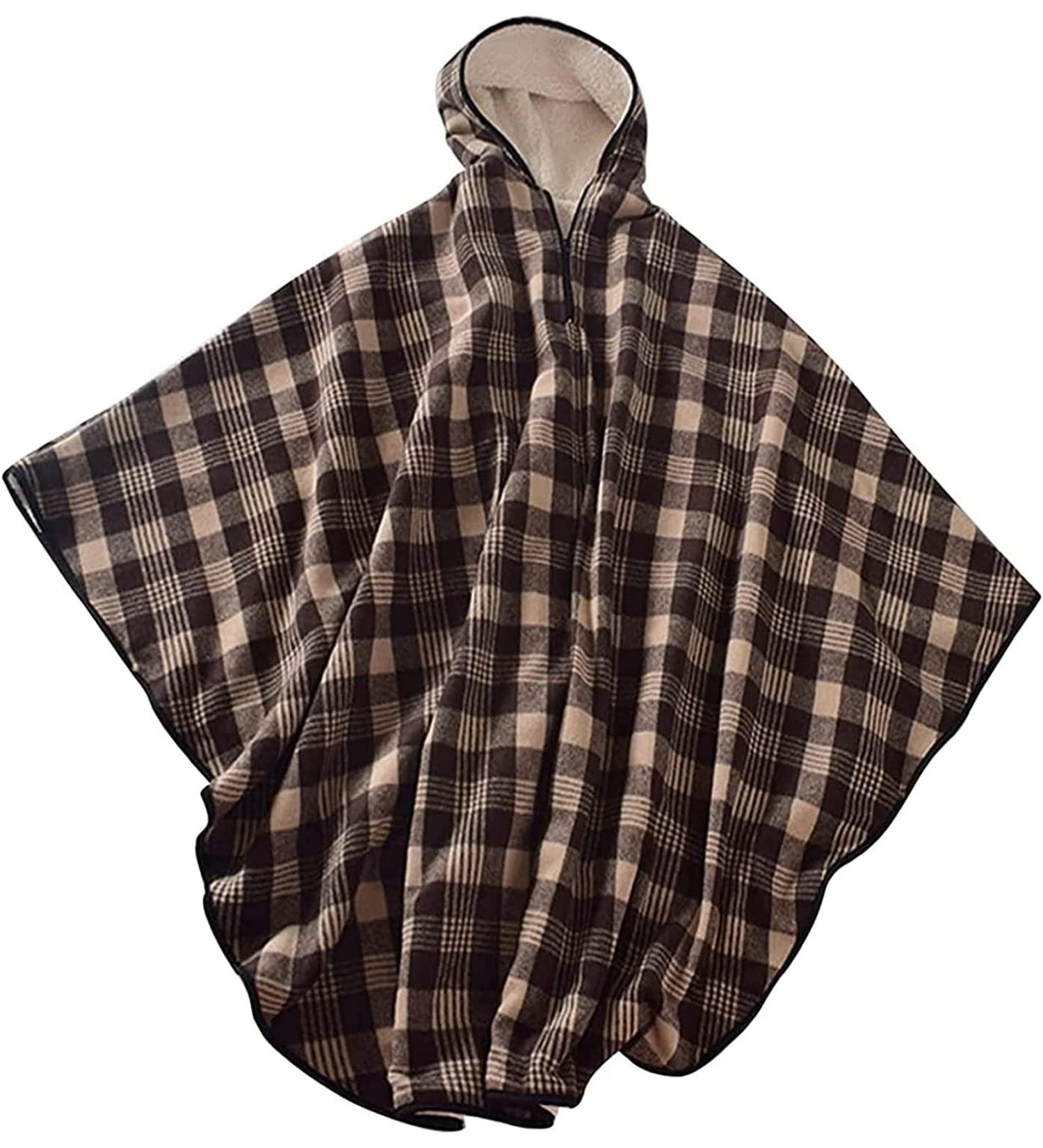 Winter Wheelchair Blanket Thicken Fleece-Lined Hooded Wheelchair Cosy Cover Large Warm Shawl Travel Wheelchair Suitable for Womeny - Buy Online on GoSupps.com