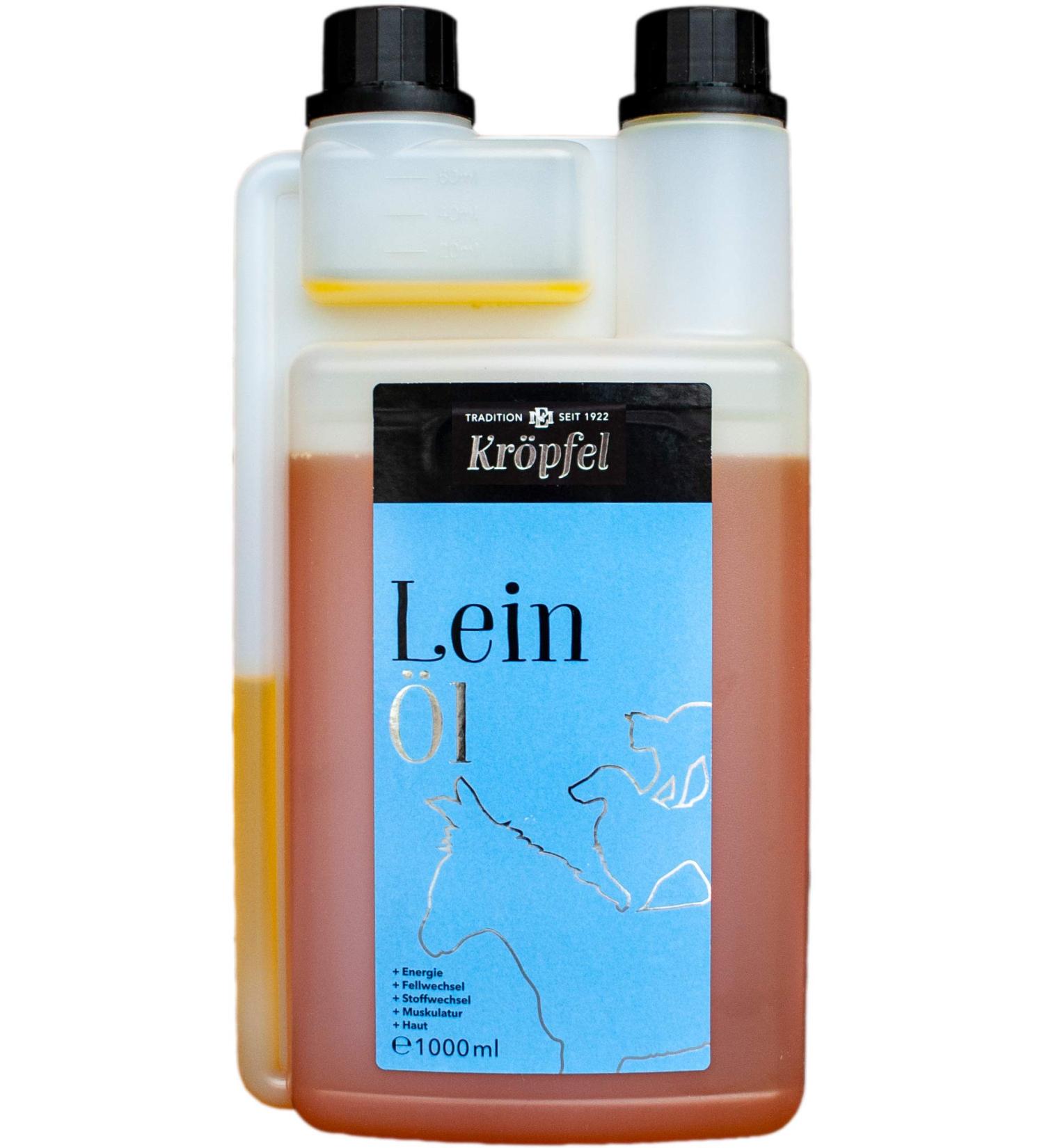 Kr p l Premium Linseed Oil for Animals - 1000ml Omega 3 Dietary Supplement for Horses Dogs & Cats - High-Quality Cold-Pressed Flax Seed Oil - Made in Austria - Buy Online on GoSupps.com