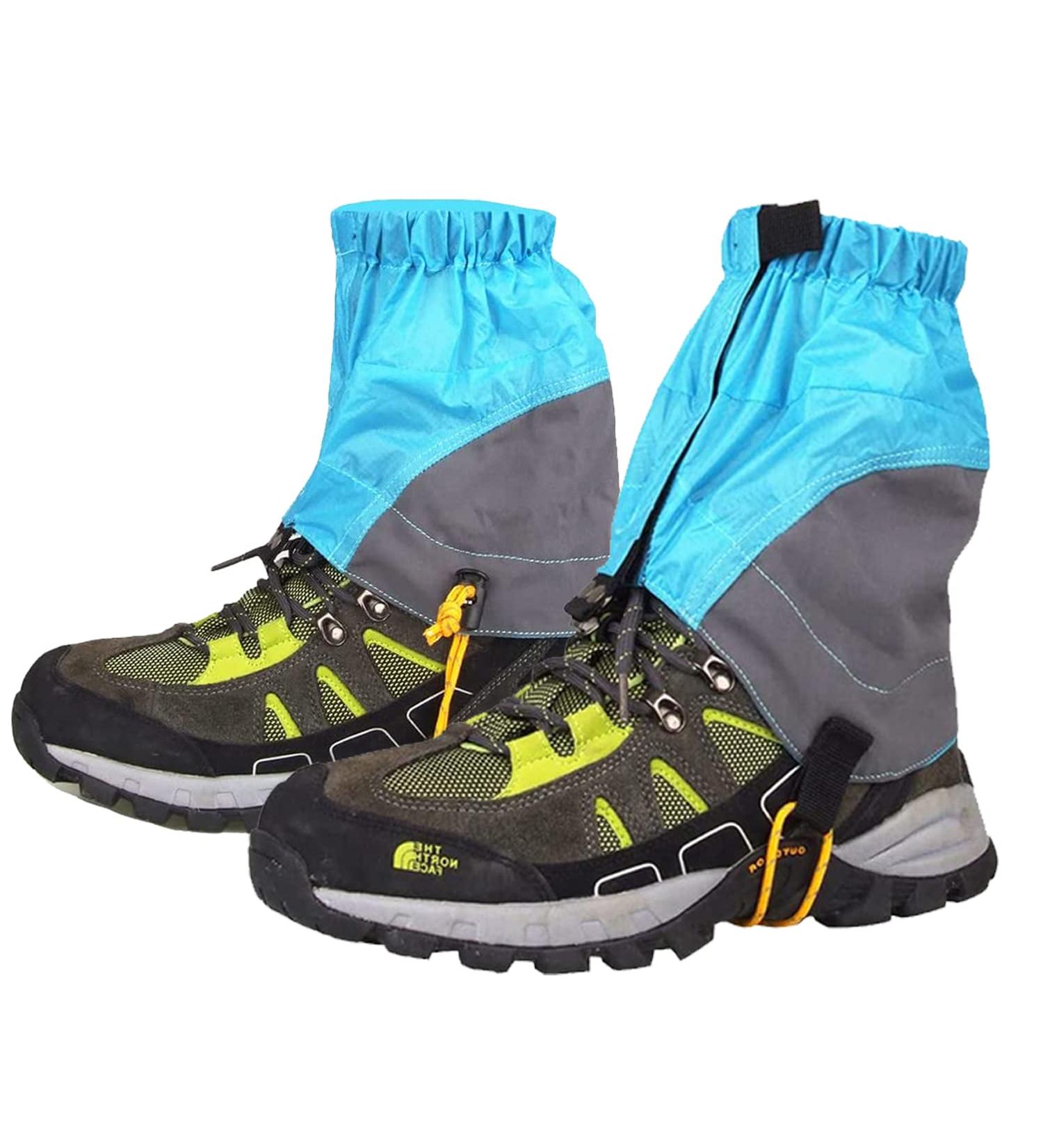 OYHMC Waterproof Hiking Leg Gaiters - Lightweight Adjustable Ankle Gaiters for Outdoor Activities in Blue - Buy Online on GoSupps.com