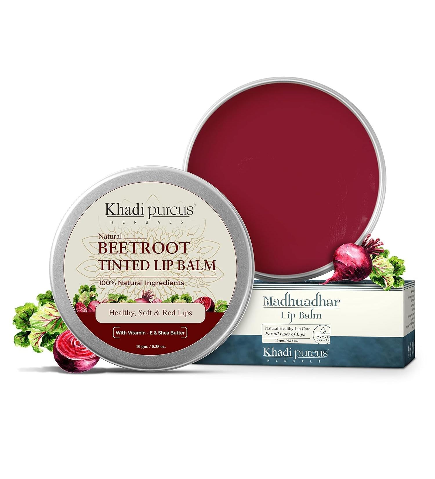 Herbals Beetroot Lip Scrub for dark lips to lighten pink Dry Chapped Lips & Pigmented Lips Natural Lip Brightening Scrub for Smoked Lips Women & Men (10 gm)