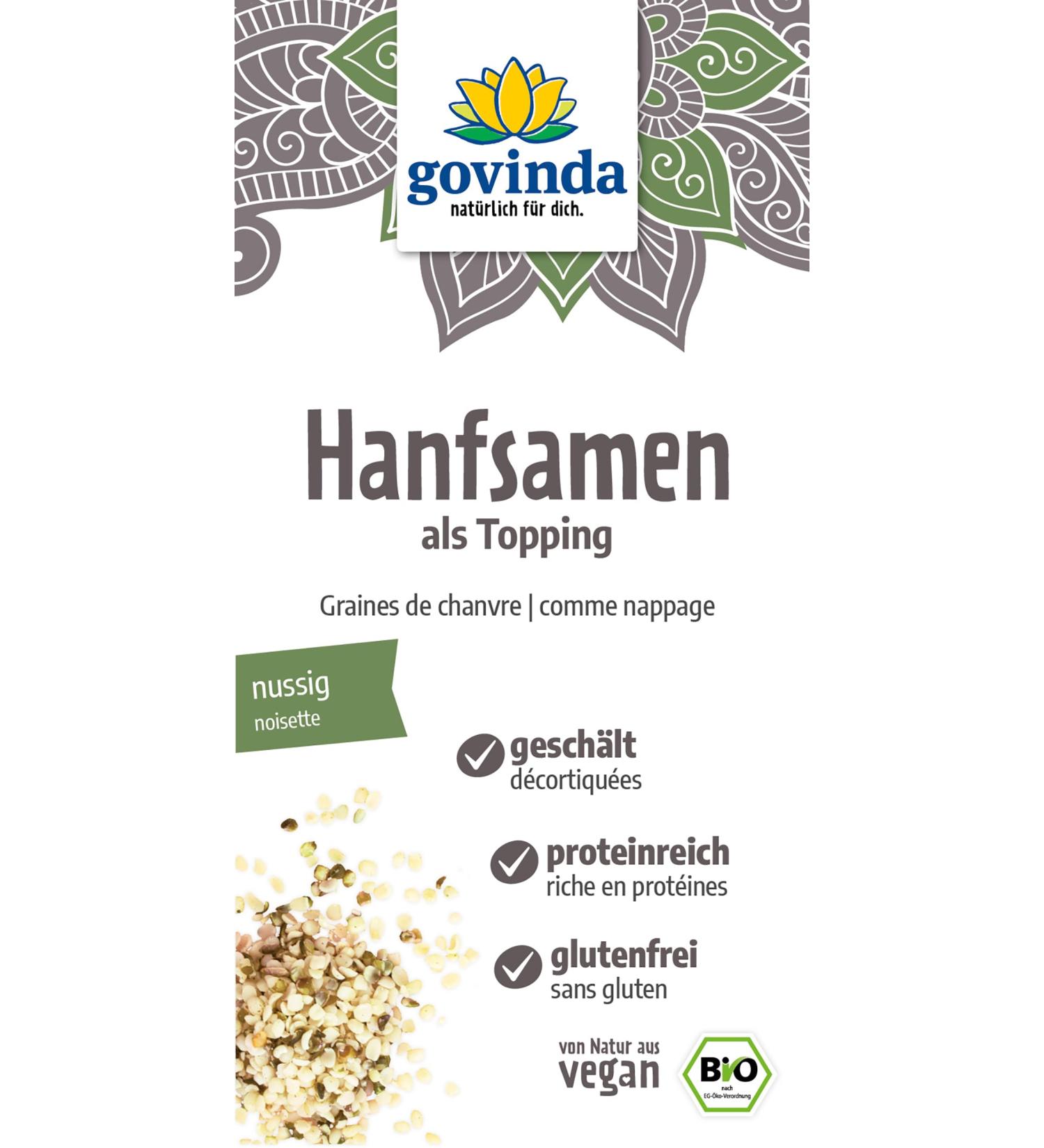 Govinda Organic Hemp Seeds Peeled (6 x 150 gr)