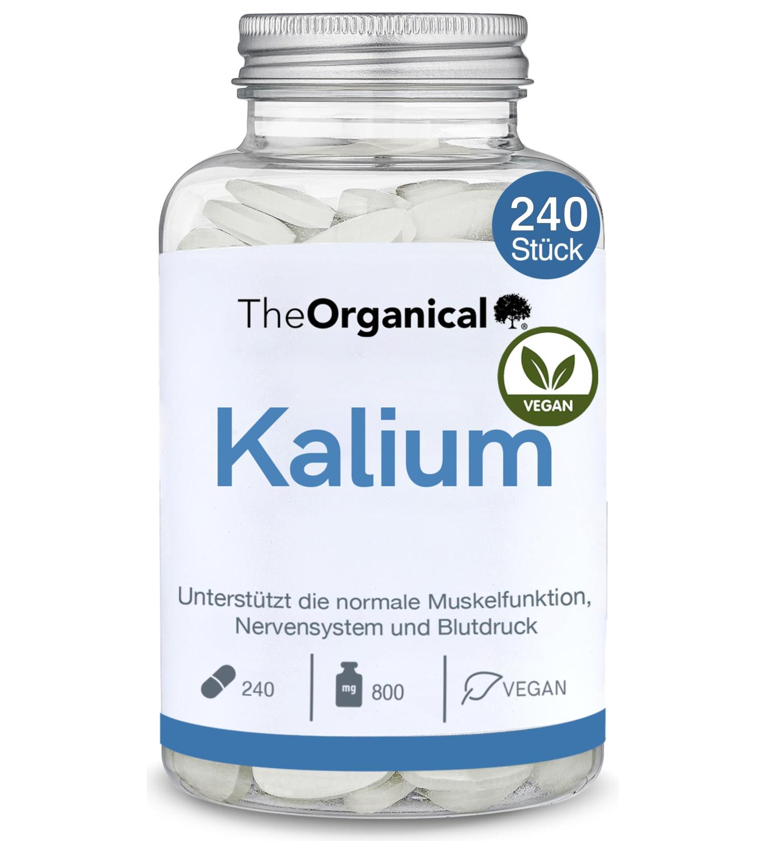 Buy Theorganical High-Dose Potassium Citrate 800mg | 240 Capsules | Made in Hamburg | Pure & Additive-Free Potassium Supplement - Buy Online on GoSupps.com
