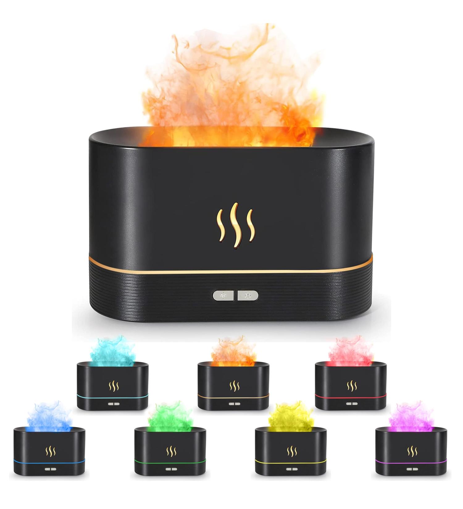 Sophos Flame Diffuser 2023 - 7-Color Light Humidifier & Aroma Oil Freshener - Upgrade Black Version for Apartments - Buy Online on GoSupps.com