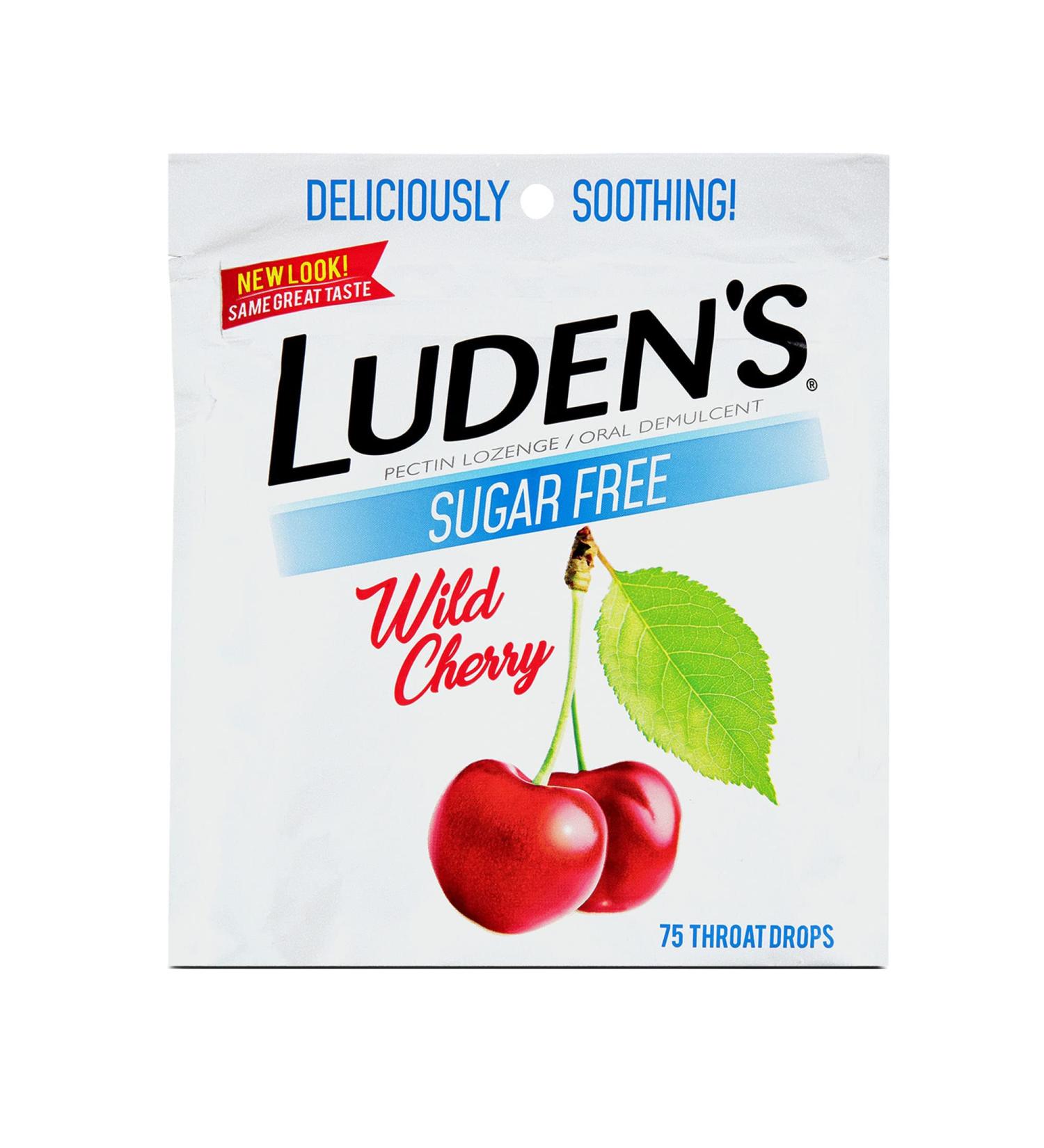 Ludens Sugar Free Wild Cherry Throat Drops - 75 Drops - Buy Online on GoSupps.com