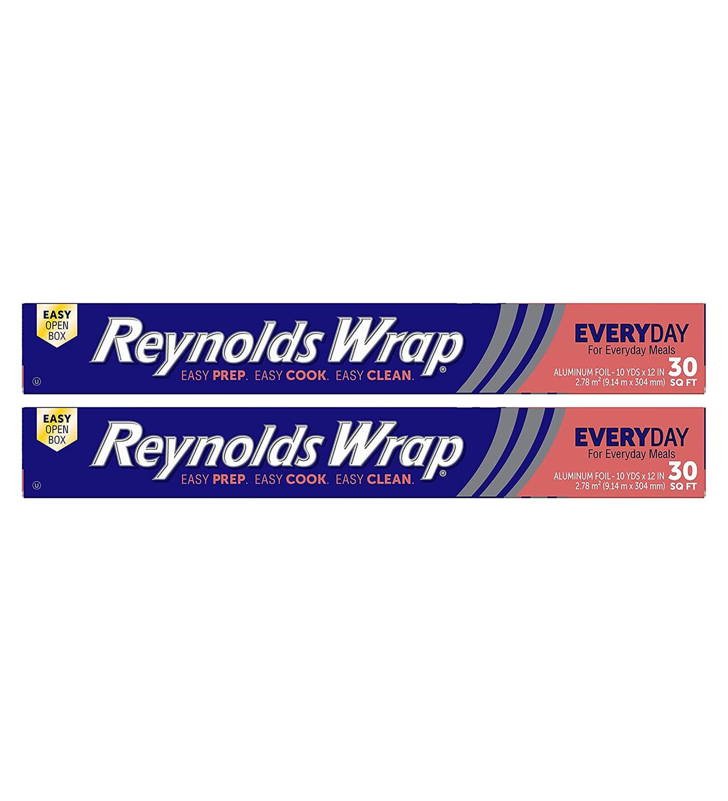 Reynolds Wrap Aluminum Foil - 30 Sq Ft, Pack of 2 - High-Quality Kitchen Essential - Buy Online on GoSupps.com