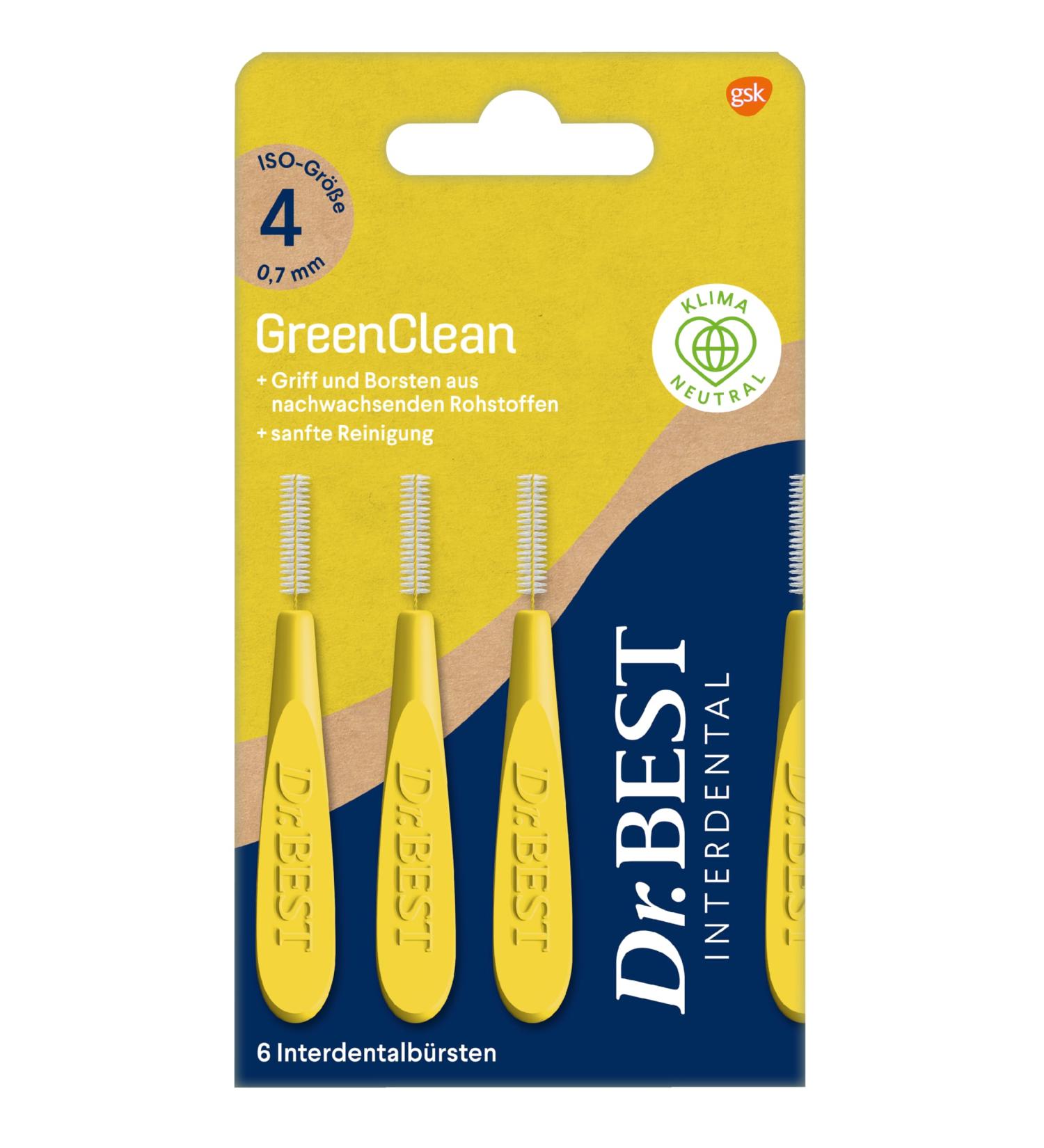 Dr.BEST GreenClean Interdental Brushes Size 4 - 6 Pieces for Gentle Teeth Cleaning | International Shipping Available - Buy Online on GoSupps.com