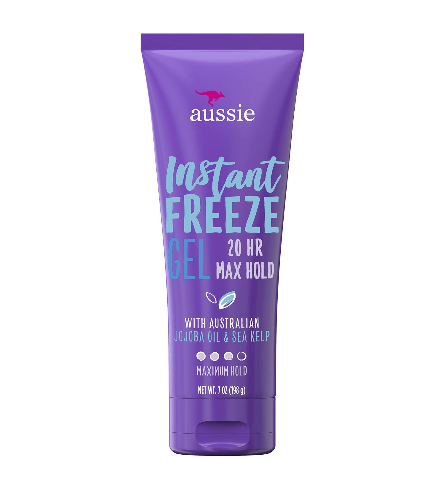 Aussie Instant Freeze Gel 7 oz - Maximum Hold with Australian Jojoba Oil & Sea Kelp - Buy Online on GoSupps.com
