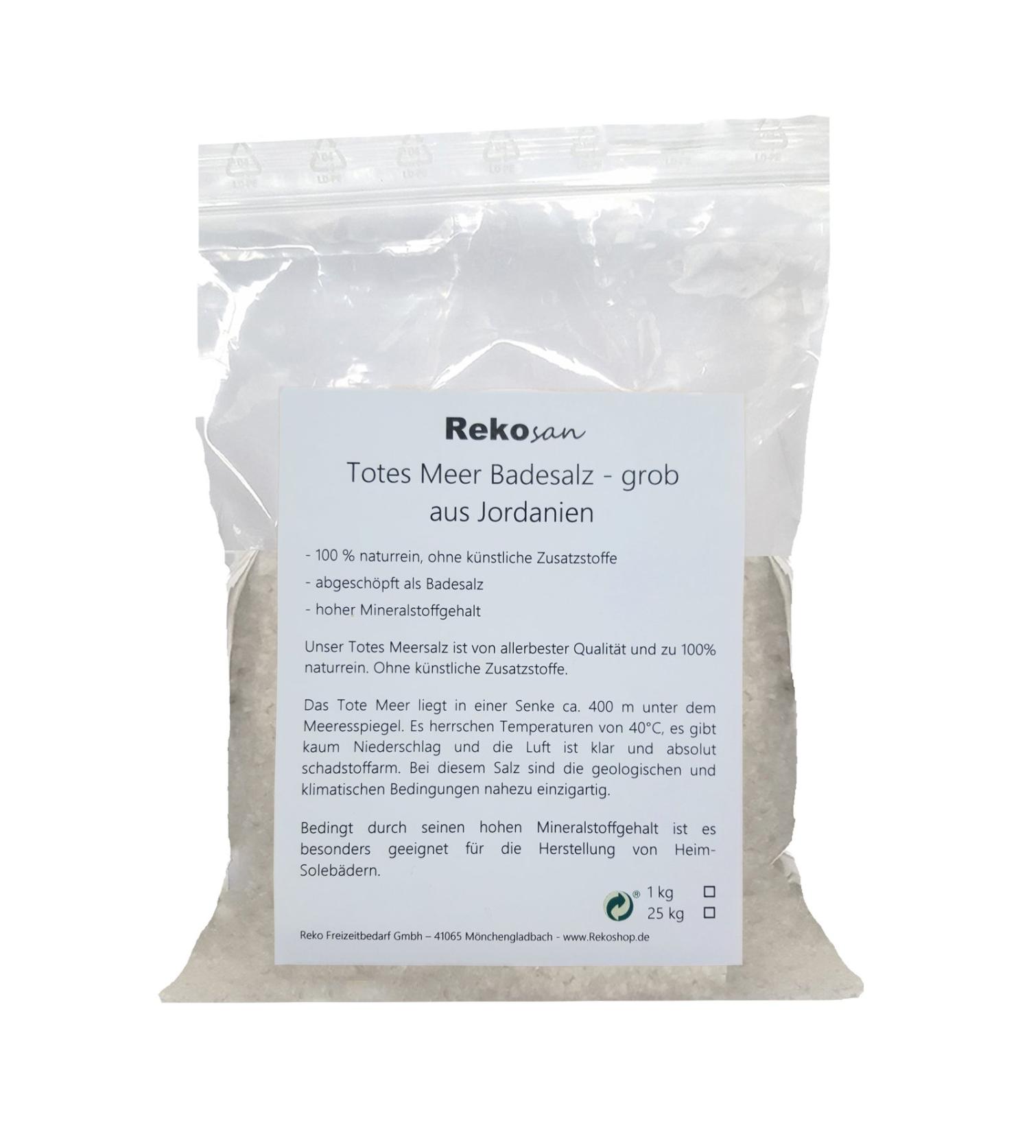 Rekosan Dead Sea Salt 1 kg Bath Salt from Jordan Sea Salt Coarse