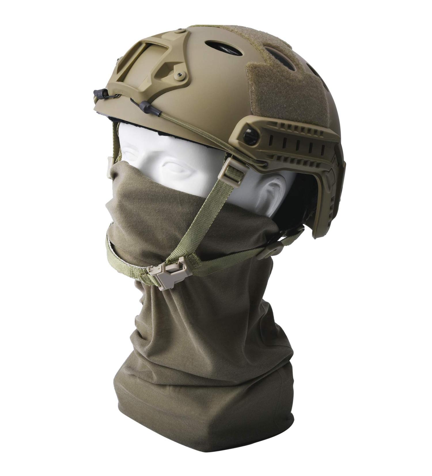 Tongcamo Military Helmet Airsoft Helmet and Mask Tactical Bump Helmet Fast PJ Tape for Men Multicam Military Sports Sand - Buy Online on GoSupps.com