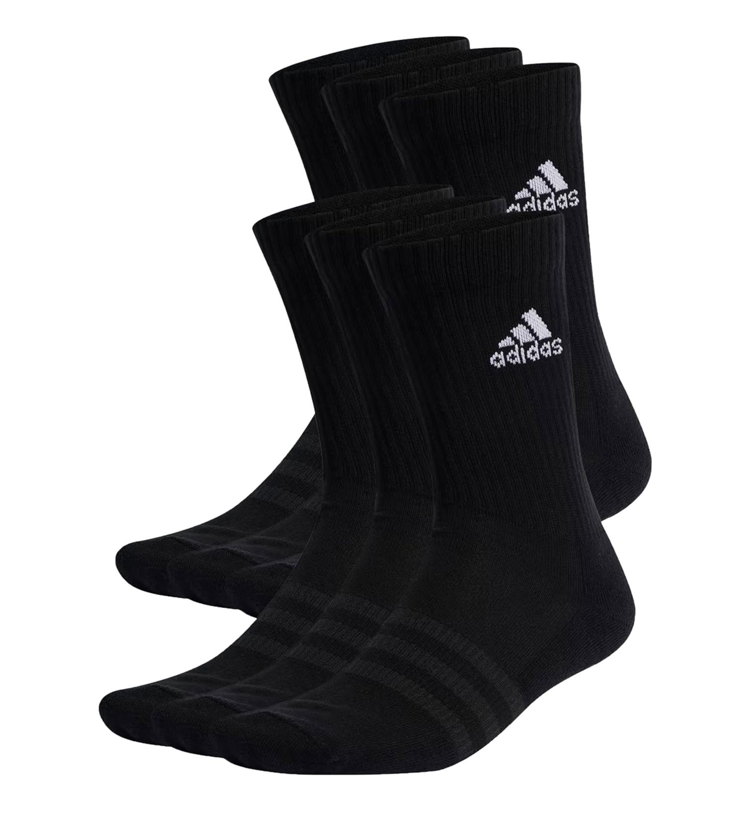 adidas Unisex Cushioned Sportswear Crew Socks 6 Pairs Crew Socks (Pack of 6) 40-42 black/white