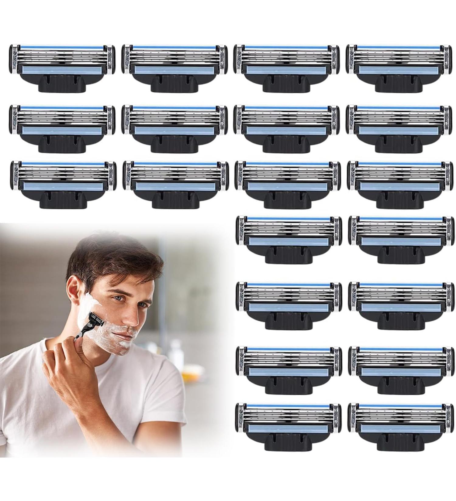20 Replacement Blades for Men's Wet Razors | High-Quality Refill for 3-Blade Systems | Perfect for Barbers & Beard Care - Buy Online on GoSupps.com