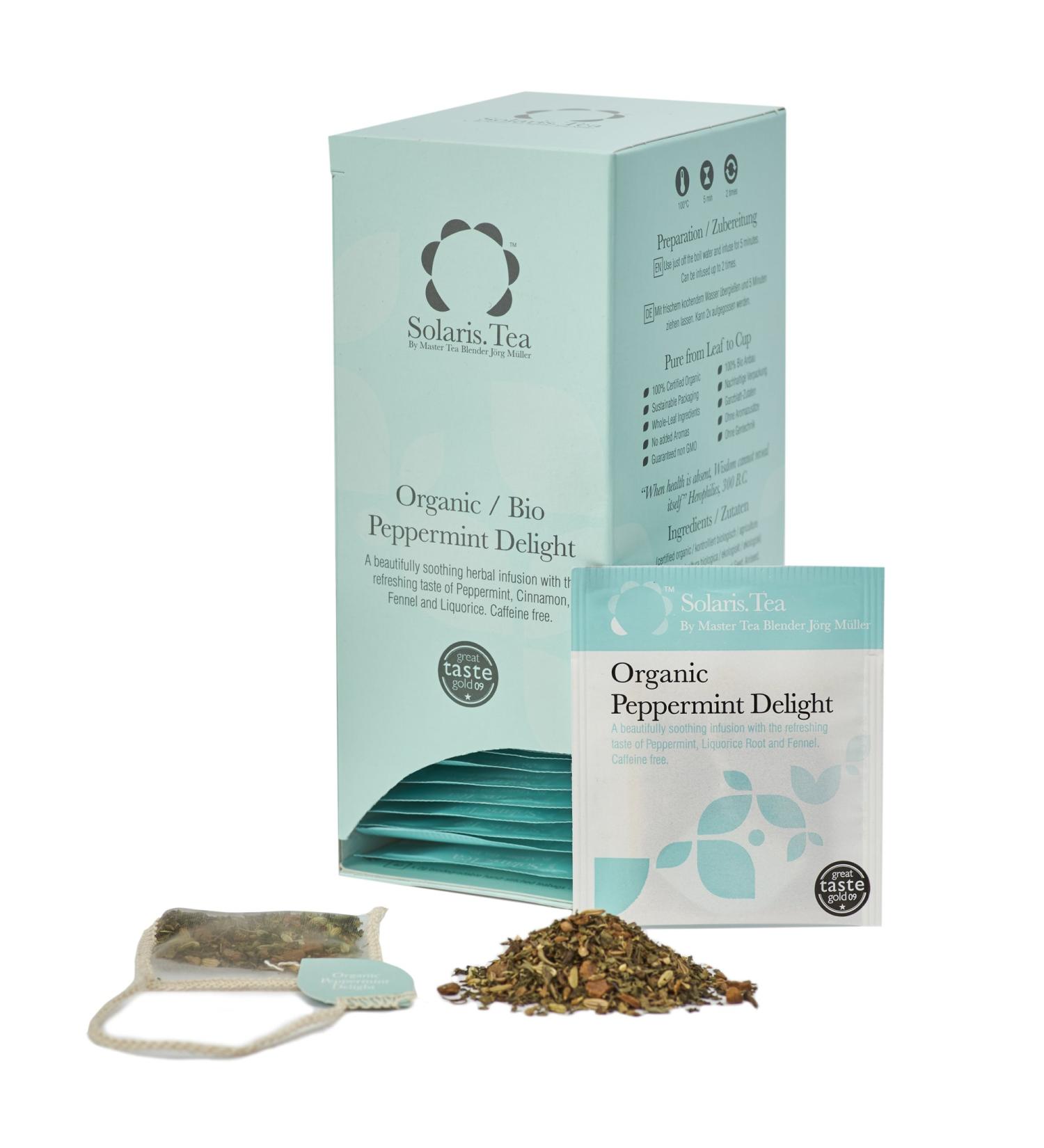 Buy Solaris Organic Peppermint Tea - 40 Seidenbeutel (60g) | International Shipping Available - Buy Online on GoSupps.com