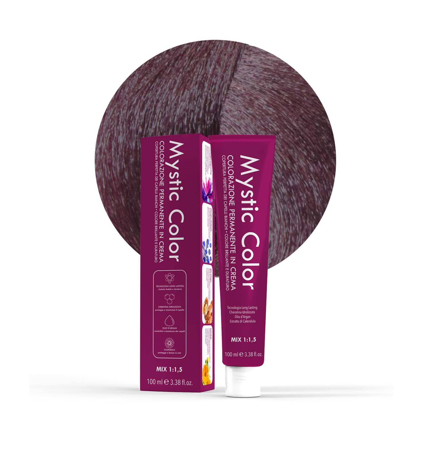 Mystic Color Hair Color Formula Enriched with Argan Oil and Calendula Long-Lasting Permanent Coloring Cream Light Mahogany 5.5 100 ml - Buy Online on GoSupps.com