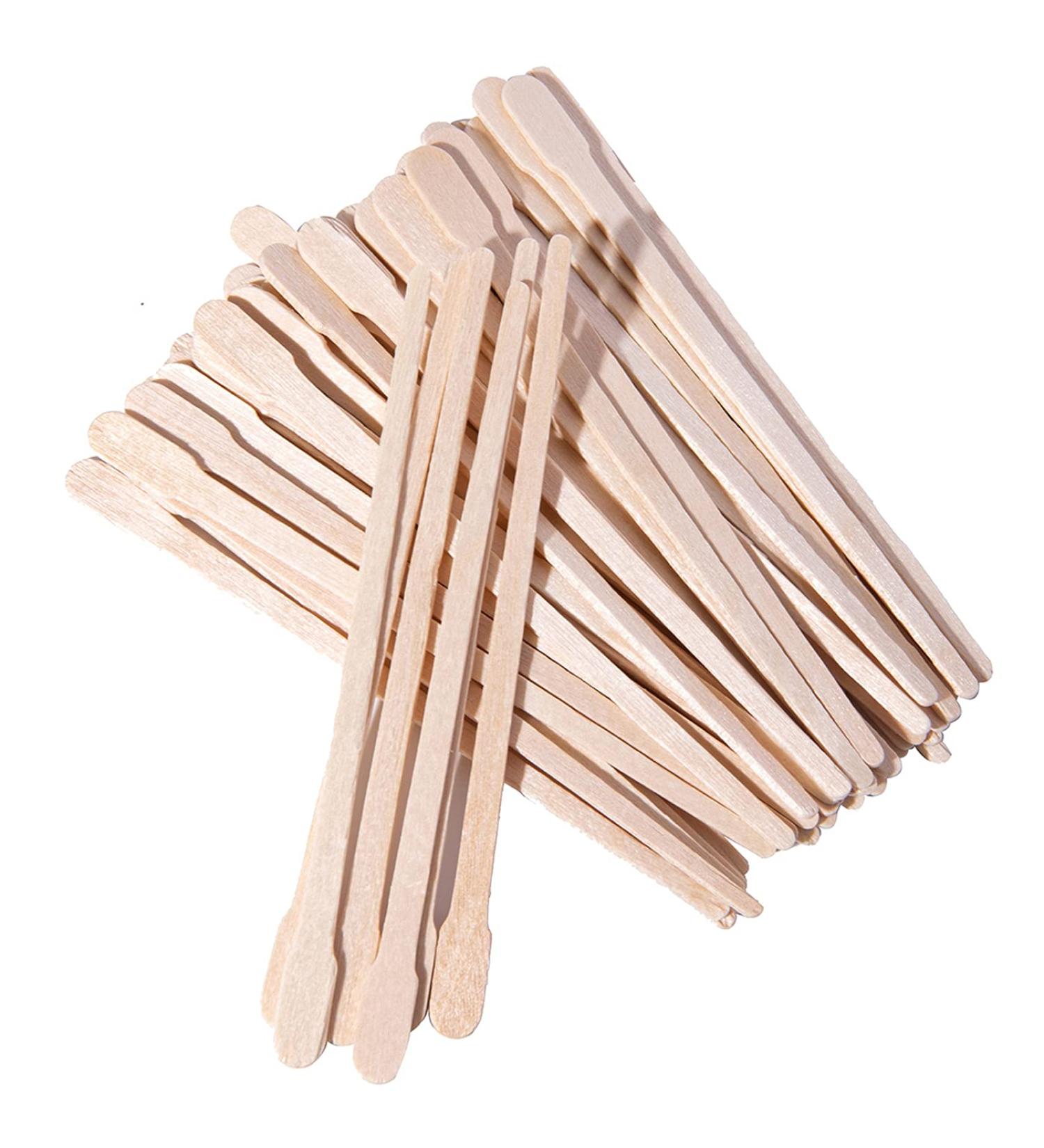 Smukdoo Eyebrow Wax Sticks Applicator - 100 PCS Wooden Spatulas for Hair Removal - Buy Online on GoSupps.com