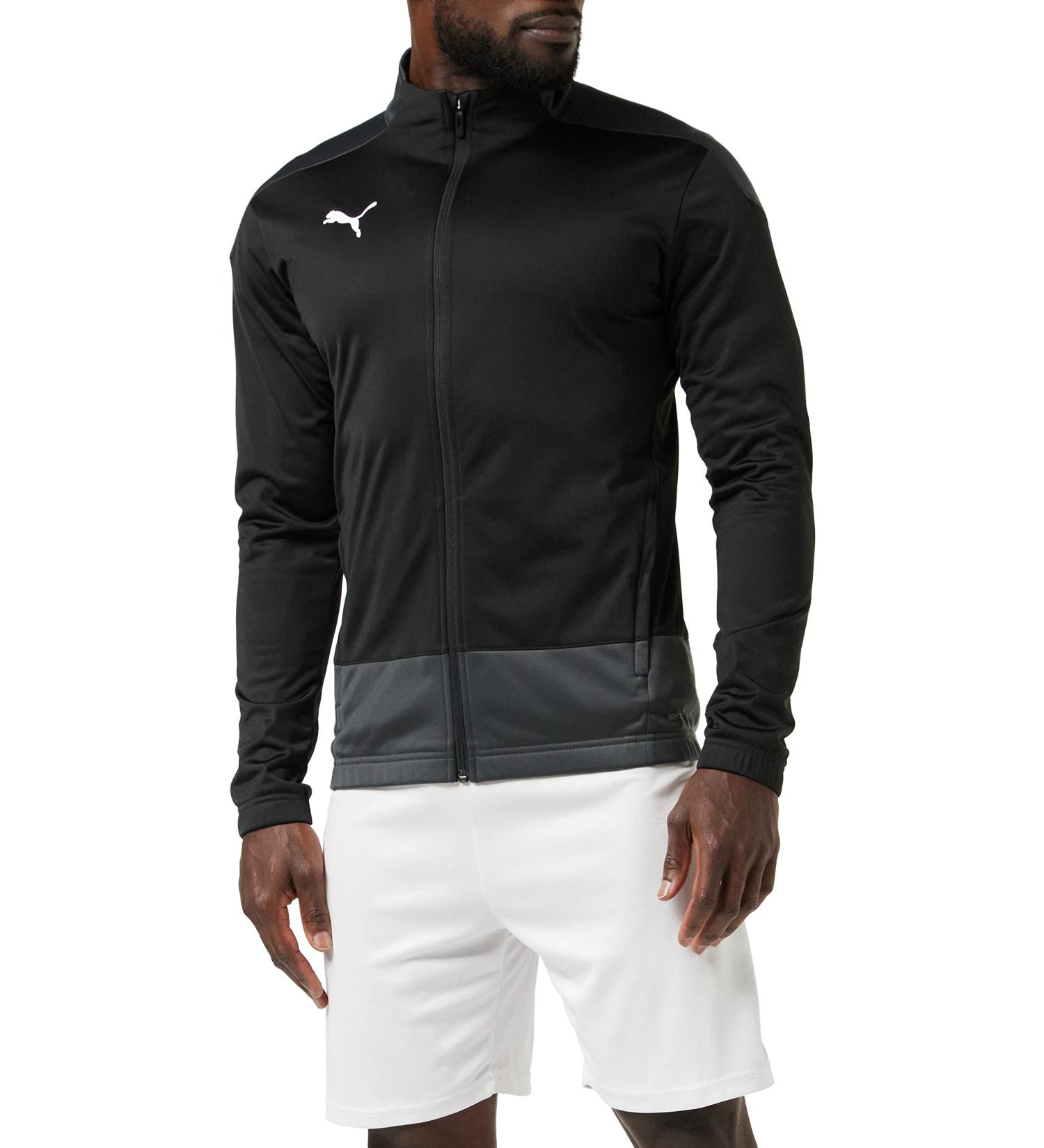 PUMA Men's teamGOAL 23 Training Jacket - Premium Training Jacket in Puma Black-Asphalt | International Shipping Available - Buy Online on GoSupps.com